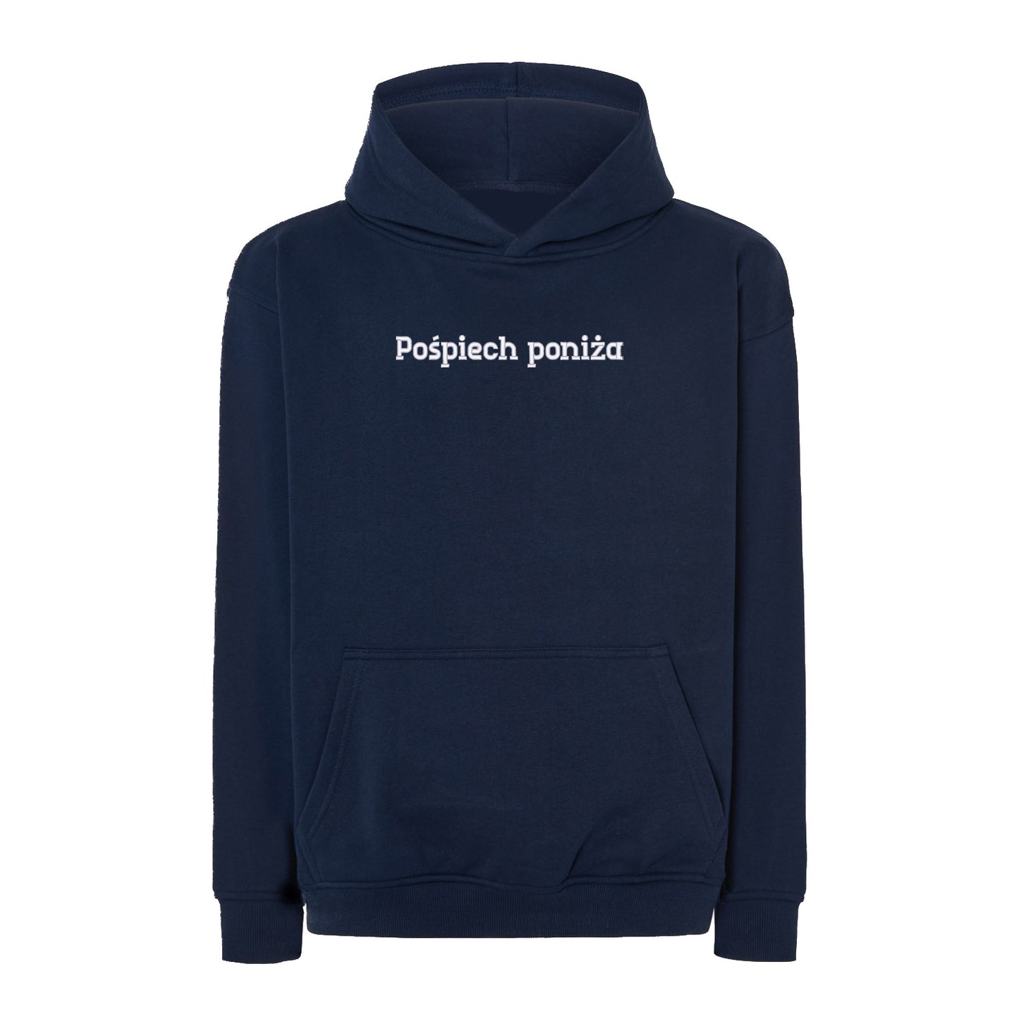 Bluza oversize „Pośpiech Poniża” – Wysokiej Jakości Haft 3D