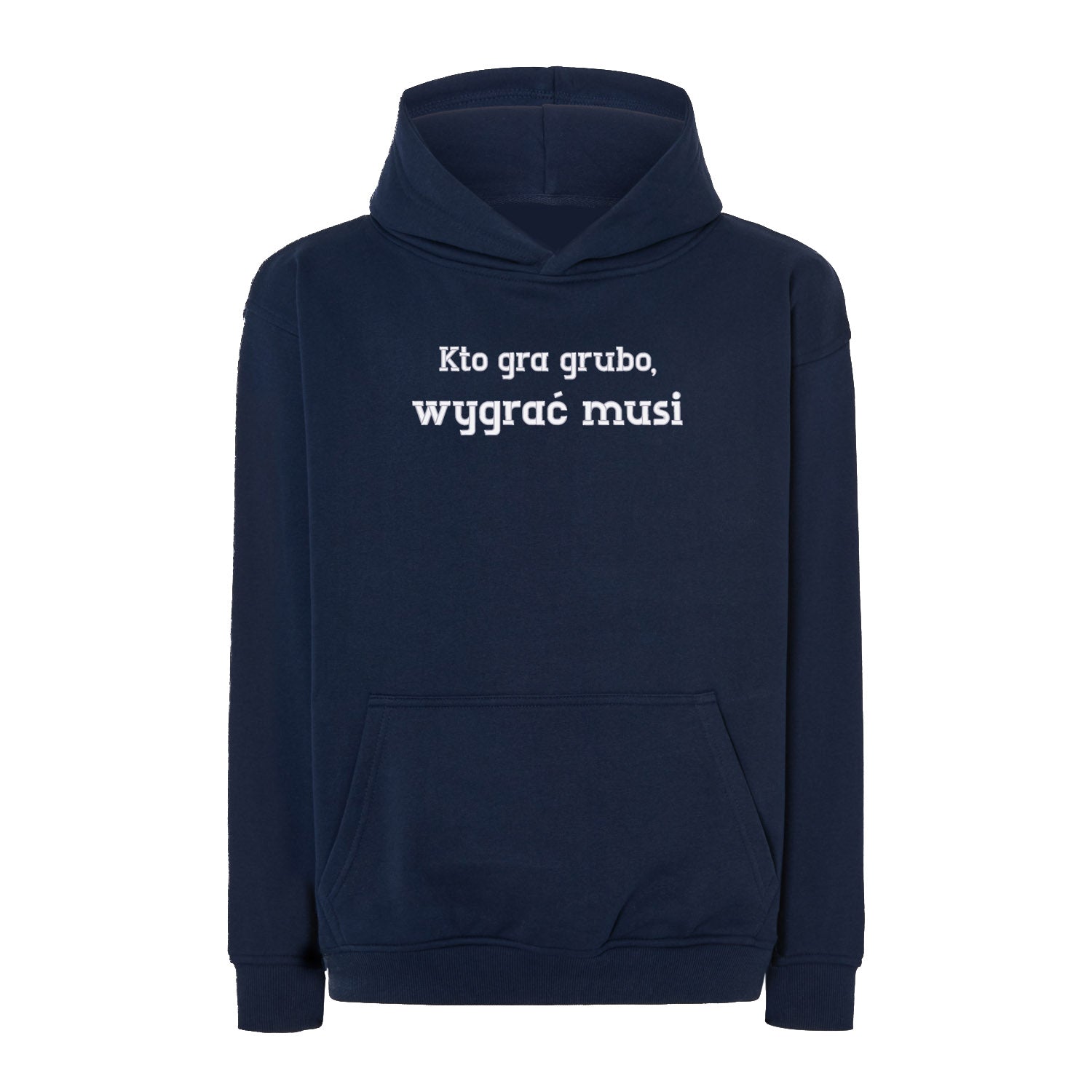 Bluza oversize „Kto gra grubo, wygrać musi” – Haft 3D, Styl i Pewność Siebie