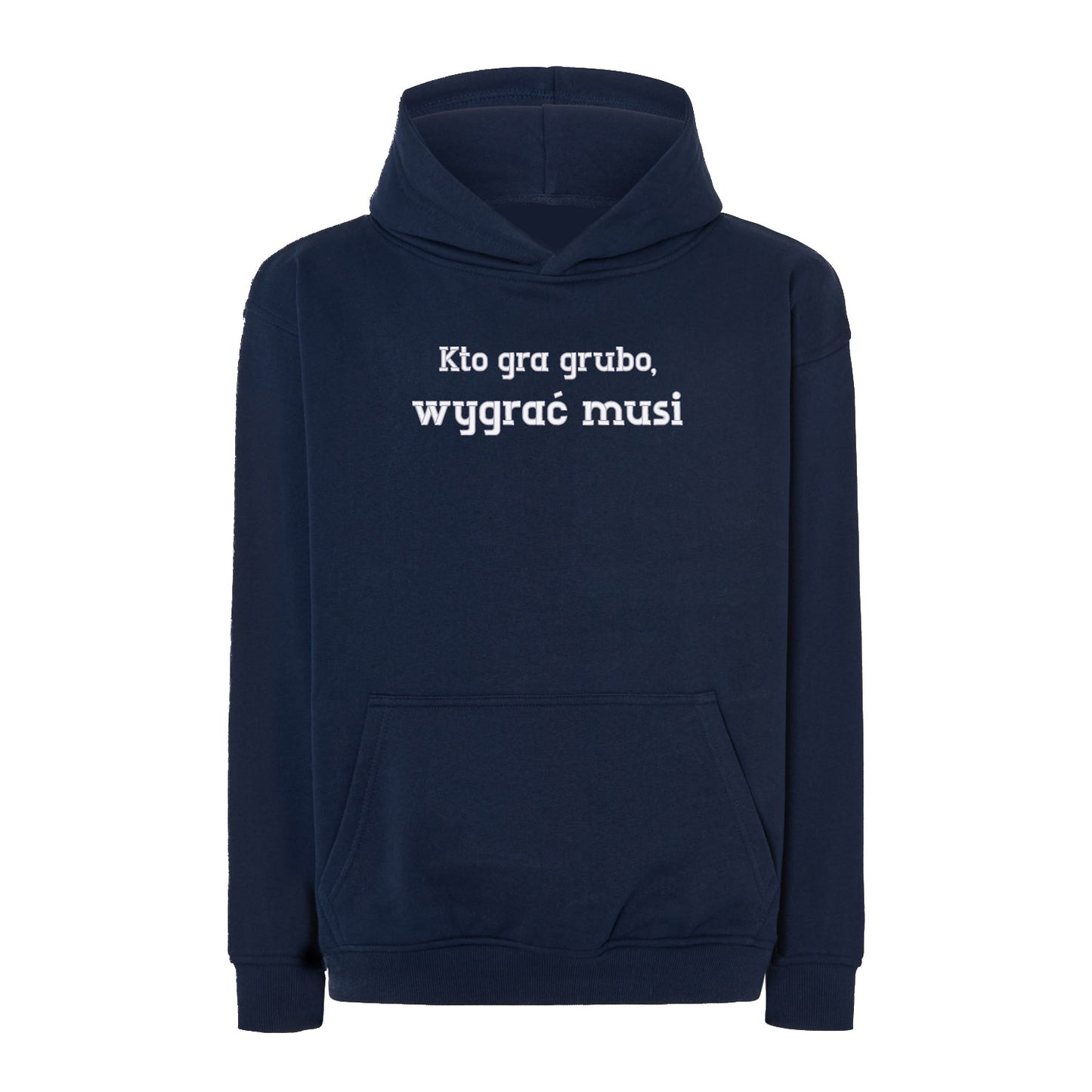 Bluza oversize „Kto gra grubo, wygrać musi” – Haft 3D, Styl i Pewność Siebie