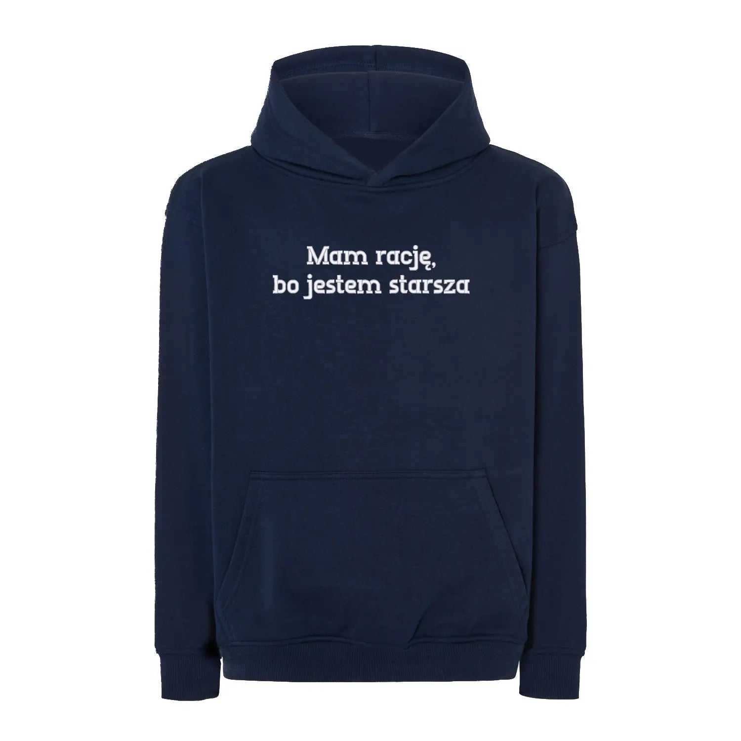 Bluza oversize „Mam rację, bo jestem starsza” – Haft 3D, Styl i Charakter Haft z radości