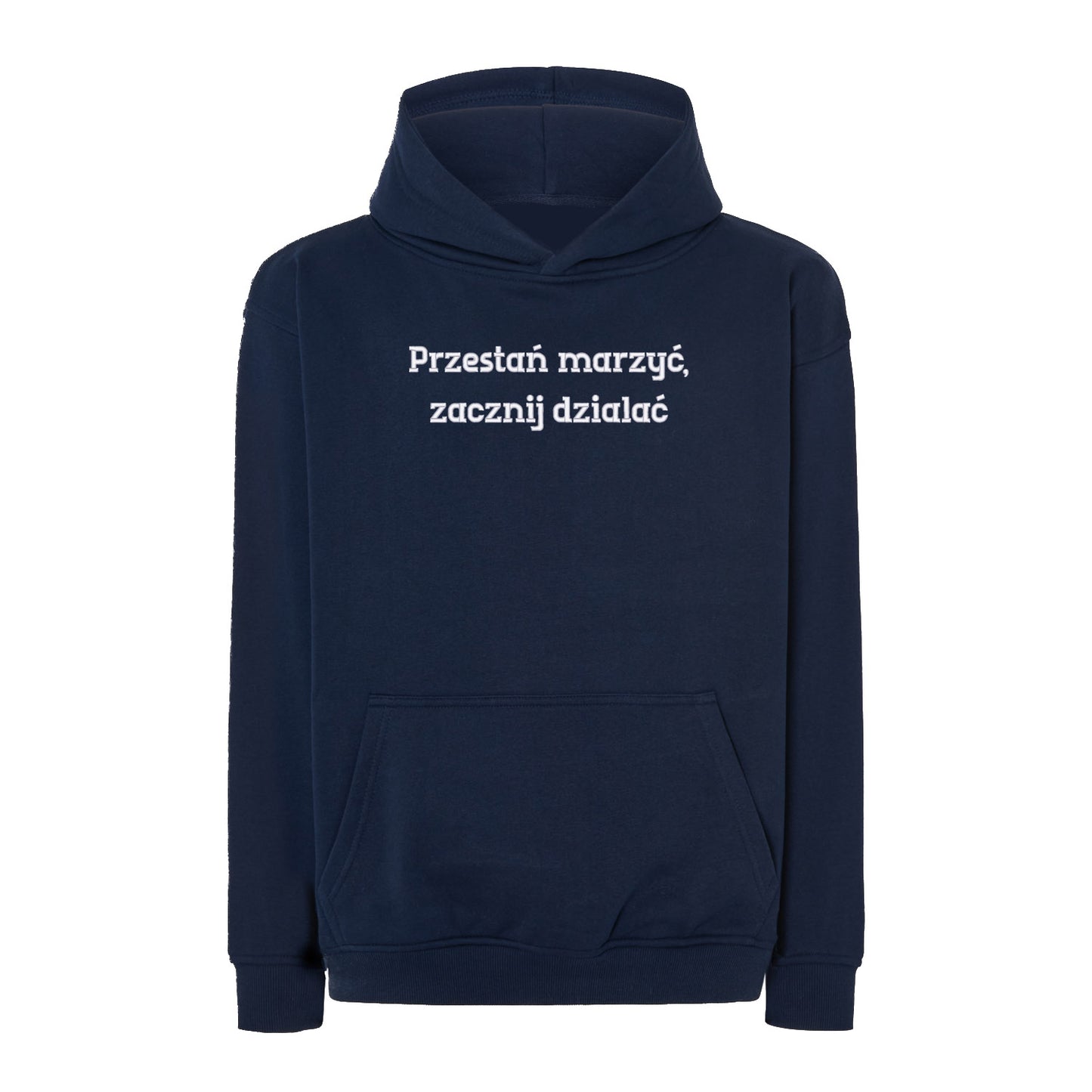 Bluza oversize „Przestań marzyć, zacznij działać” – Haft 3D, Motywacja i Styl