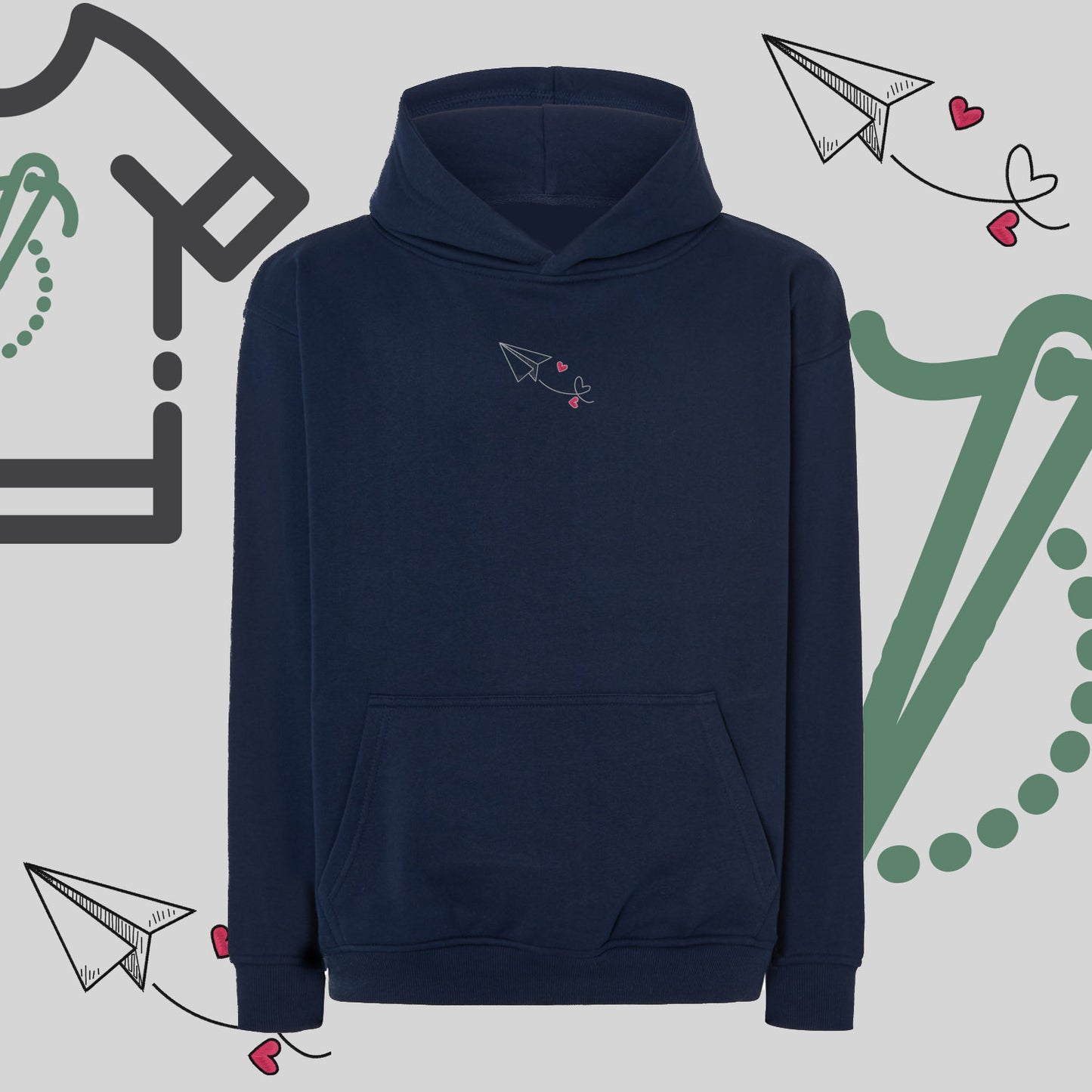 Bluza oversize z haftem "Walentynkowy Liścik"