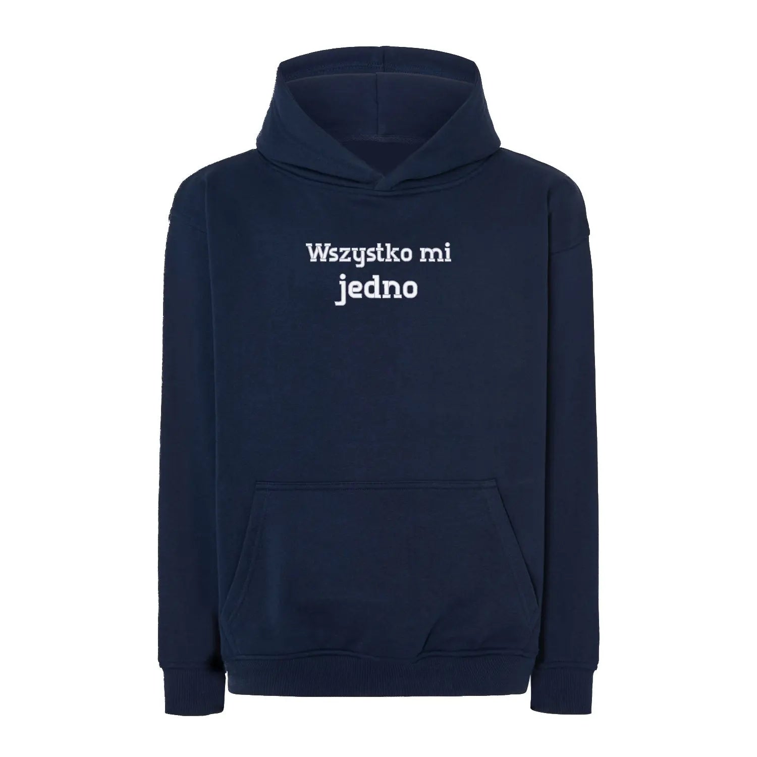 Bluza oversize „Wszystko mi jedno” – Haft 3D, Luz i Styl Haft z radości
