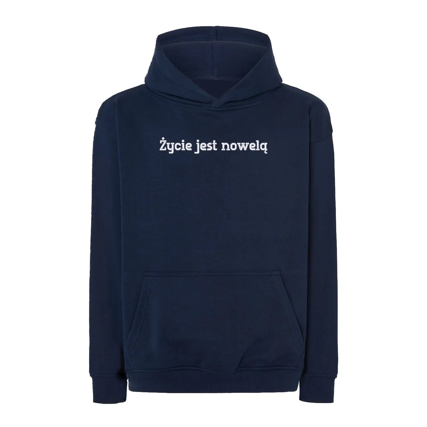 Bluza oversize „Życie jest nowelą” – Haft 3D, Styl i Klasyczny Klimat Haft z radości