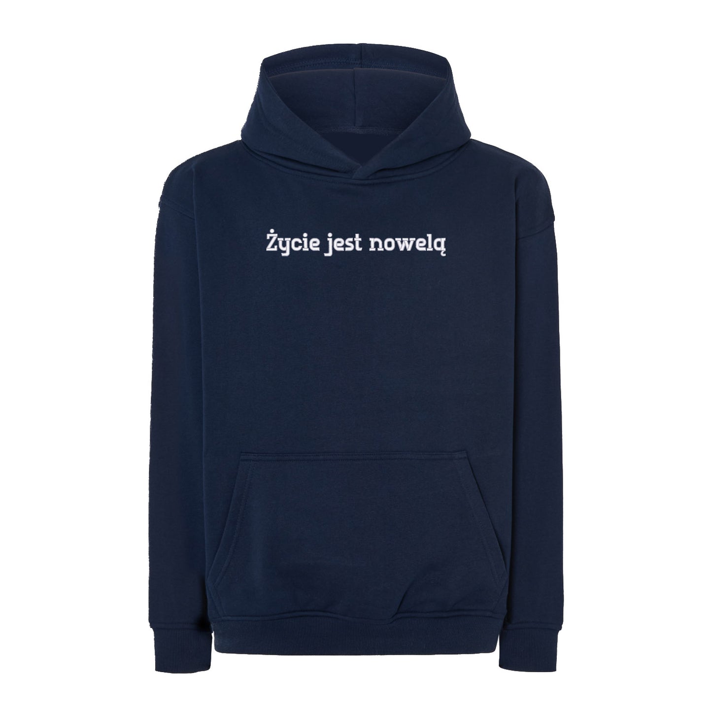 Bluza oversize „Życie jest nowelą” – Haft 3D, Styl i Klasyczny Klimat