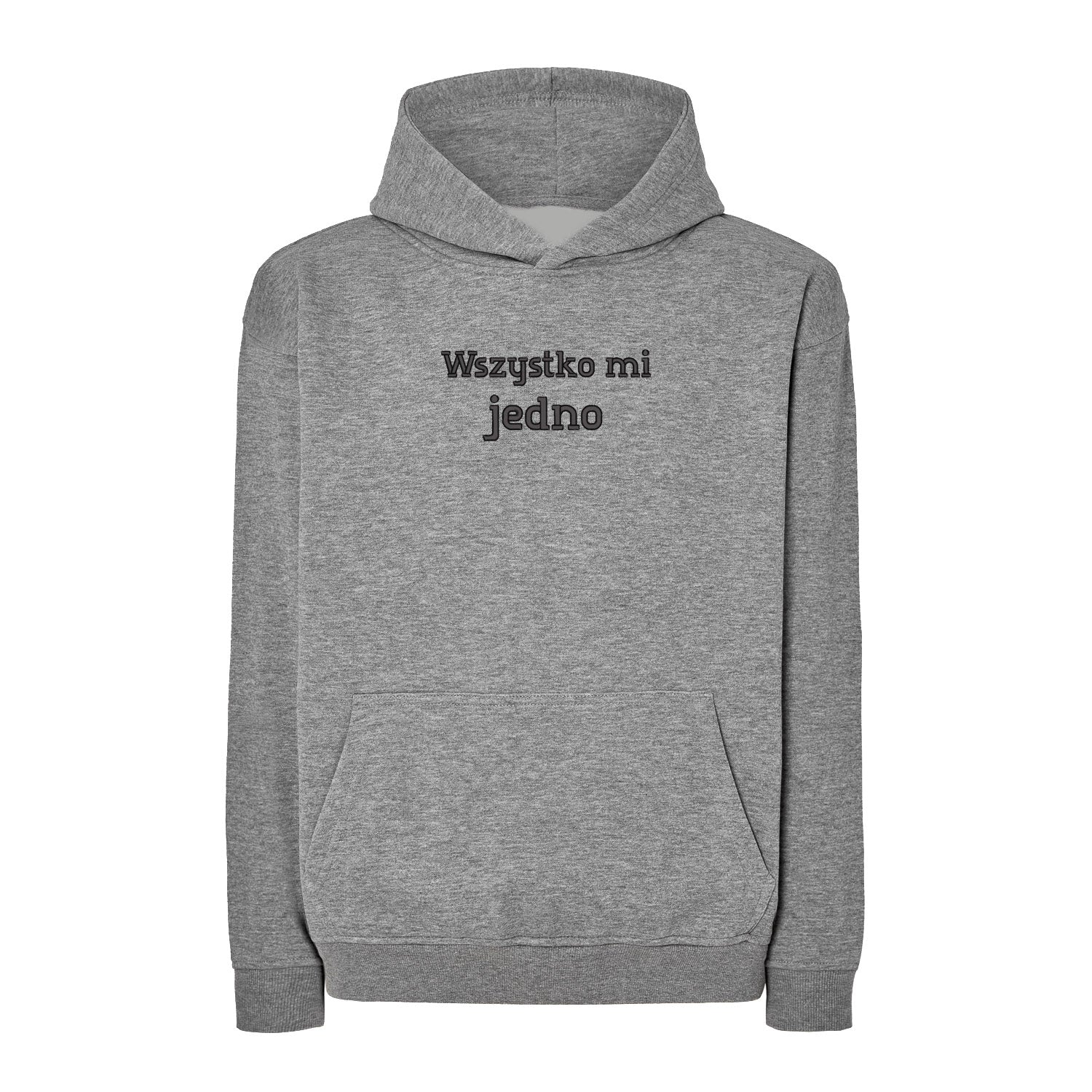 Bluza oversize „Wszystko mi jedno” – Haft 3D, Luz i Styl