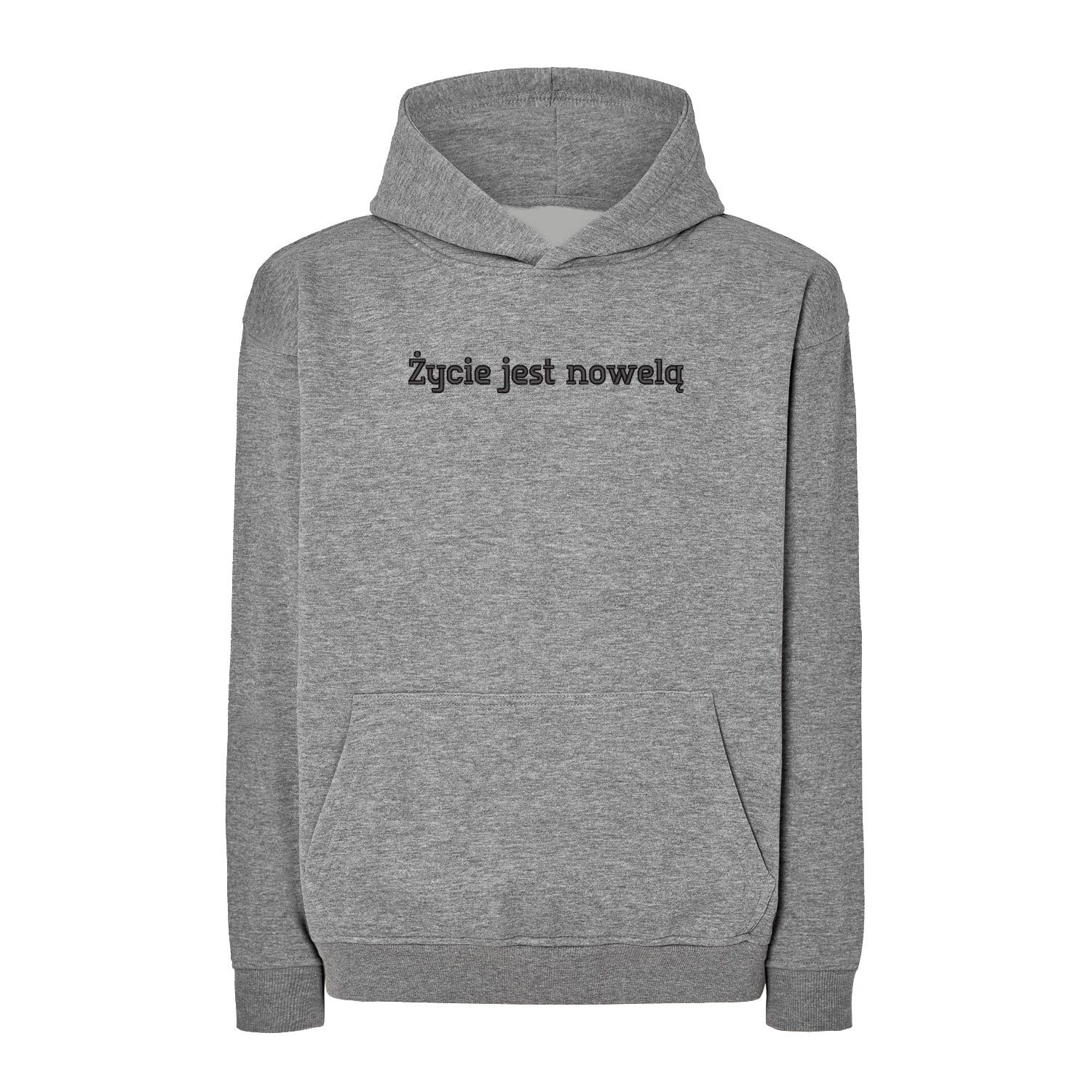 Bluza oversize „Życie jest nowelą” – Haft 3D, Styl i Klasyczny Klimat