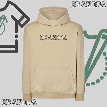 Bluza oversize z kapturem "GRANDPA" Kontur, idealny prezent na dzień Dziadka