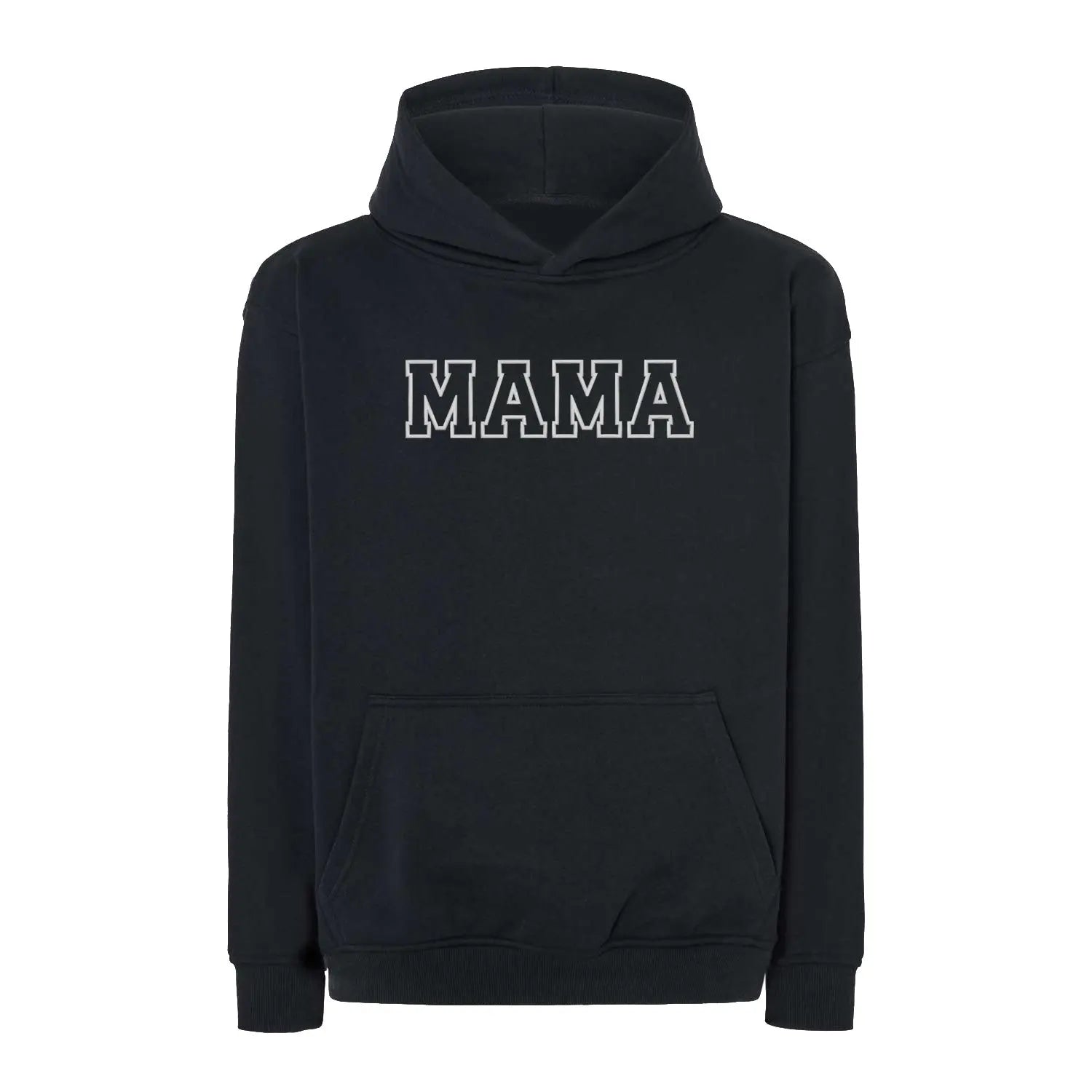 Bluza oversize z kapturem "MAMA" Kontur, idealny prezent na dzień Mamy Haft z radości