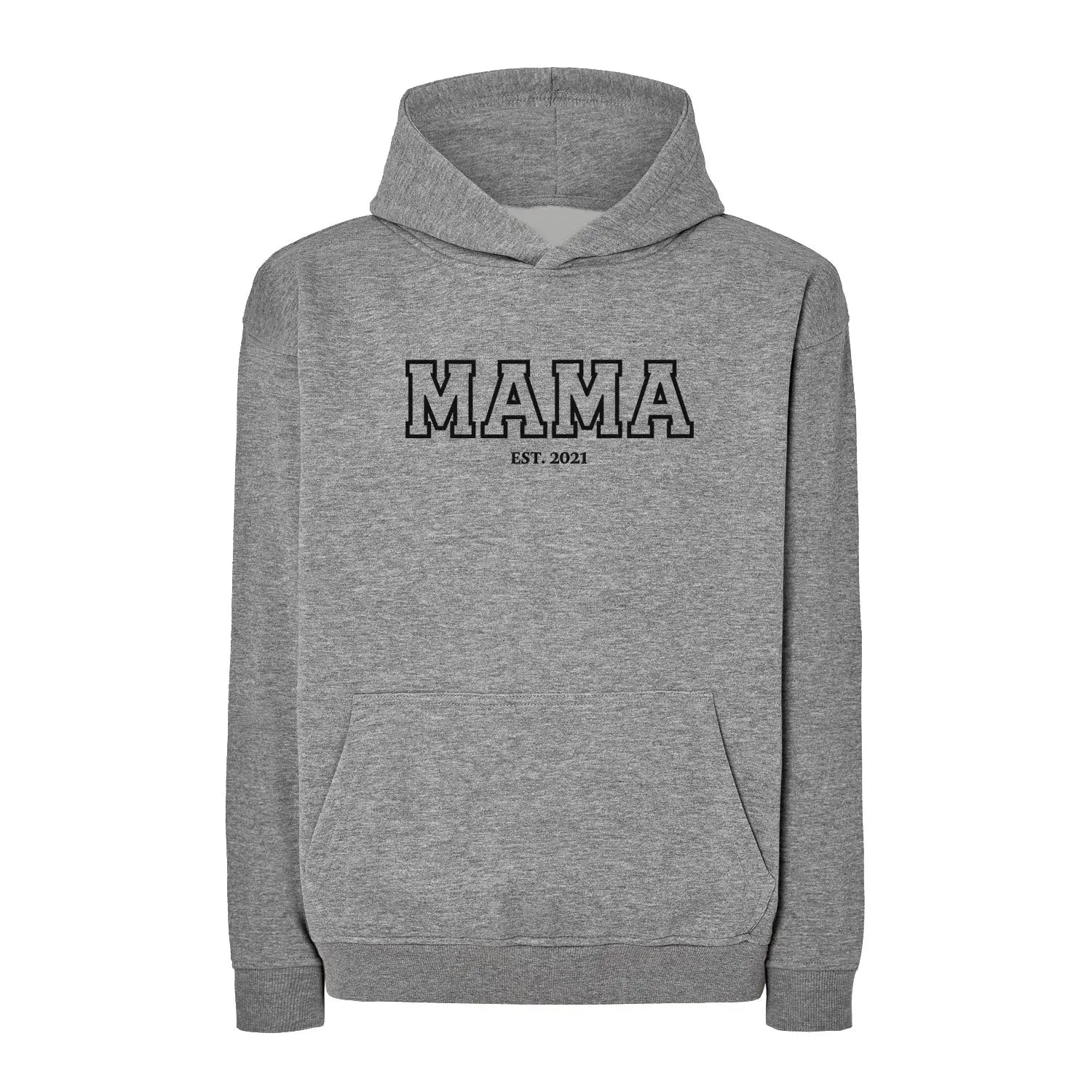 Bluza oversize z kapturem "MAMA" Kontur + EST, idealny prezent na dzień Mamy Haft z radości