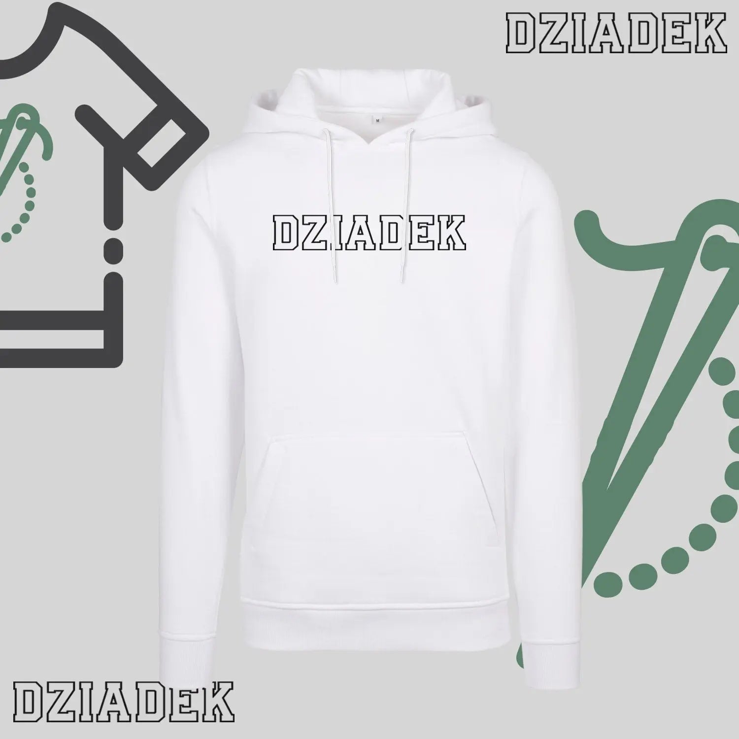 Bluza z kapturem "DZIADEK" kontur idealny prezent na dzień Dziadka Haft z radości