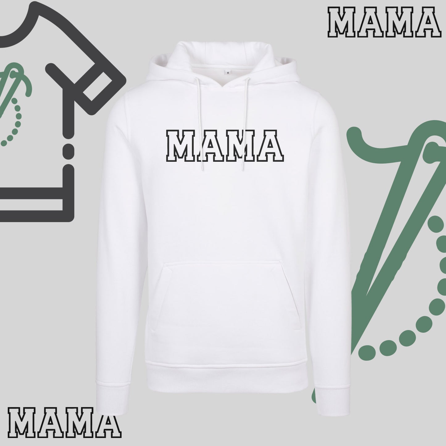 Bluza z kapturem "MAMA" KONTUR idealny prezent na dzień Babci