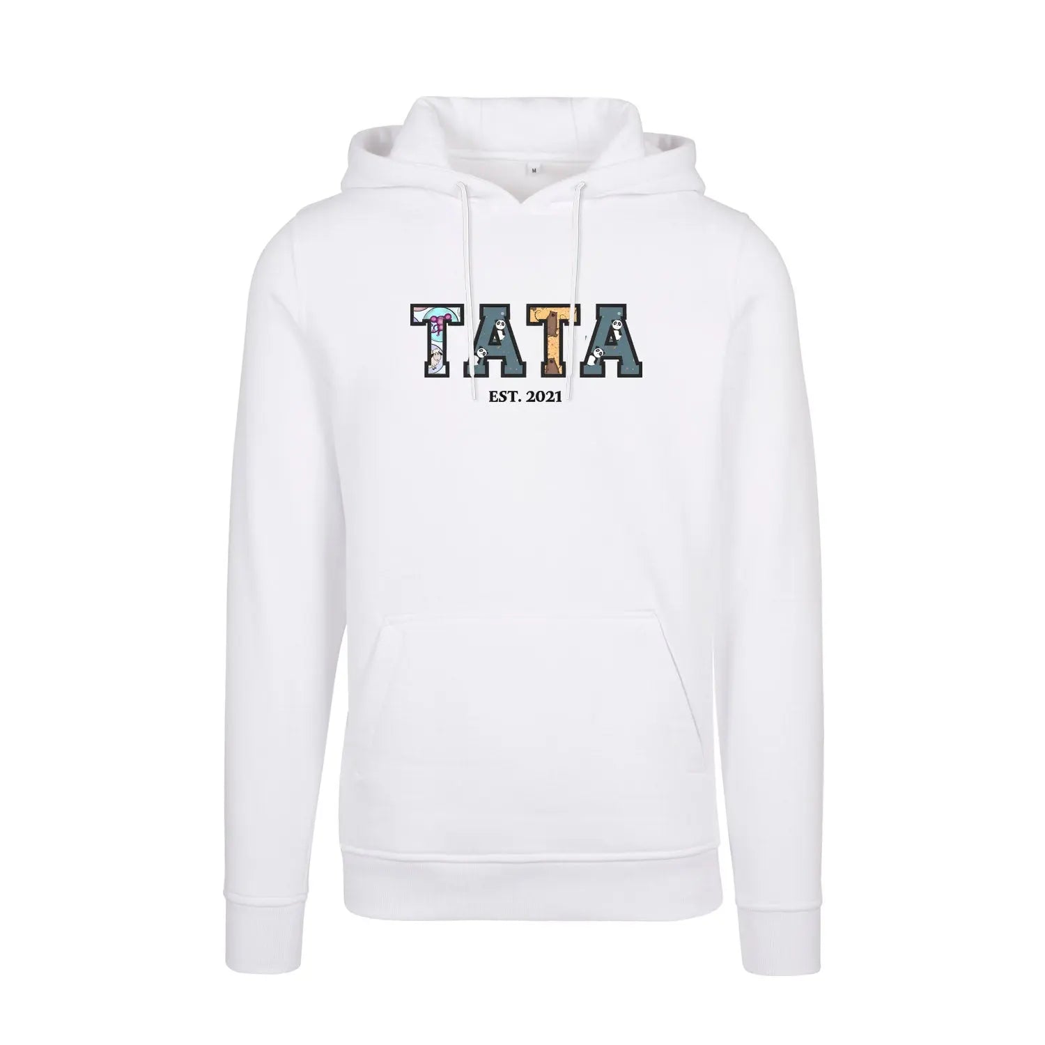 Bluza z kapturem "TATA" Patchwork +Est idealny prezent na dzień Taty Haft z radości
