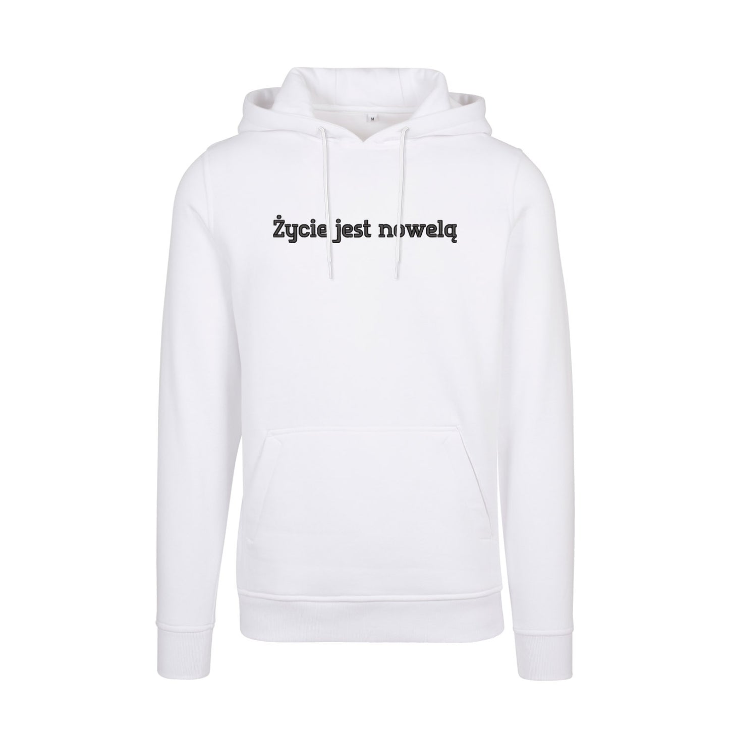 Bluza z kapturem „Życie jest nowelą” – Haft 3D, Styl i Klasyczny Klimat