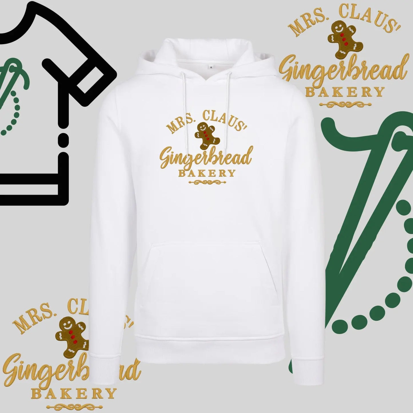 Bluza z kapturem "Gingerbread" – haft komputerowy, styl z przesłaniem Haft z radości