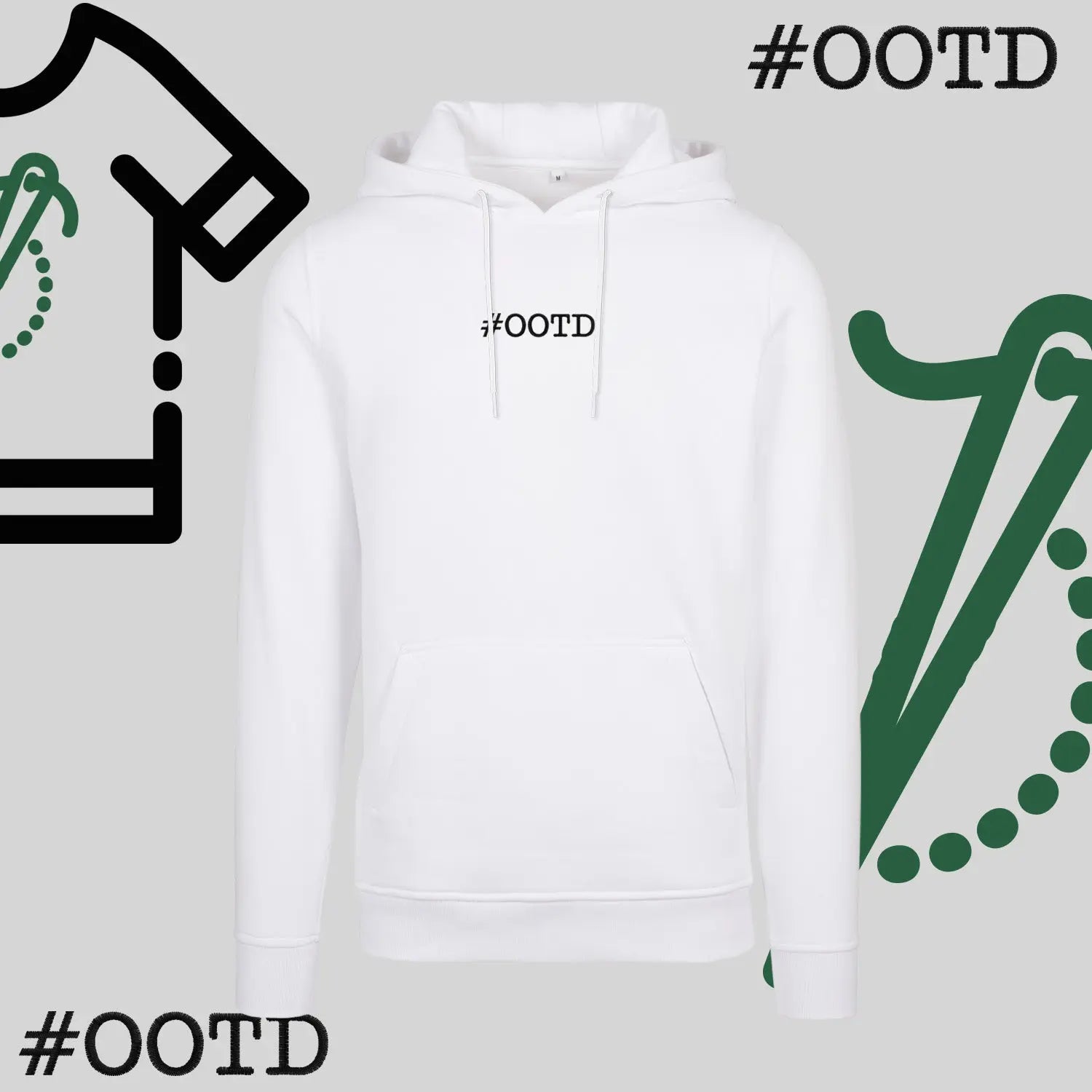 Bluza z kapturem "OOTD" – haft komputerowy, modna na co dzień Haft z radości