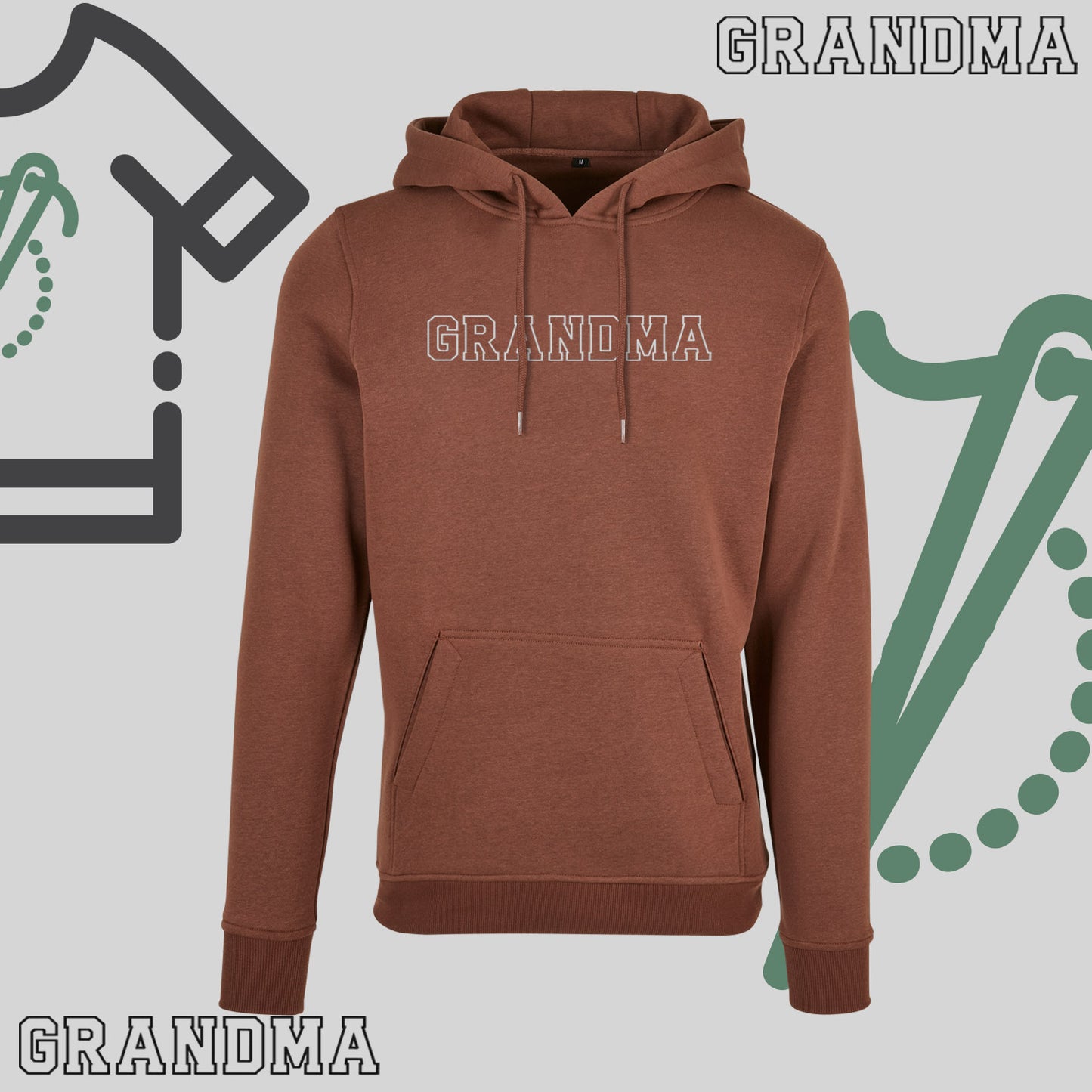 Bluza z kapturem "GRANDMA" kontur idealny prezent na dzień Babci