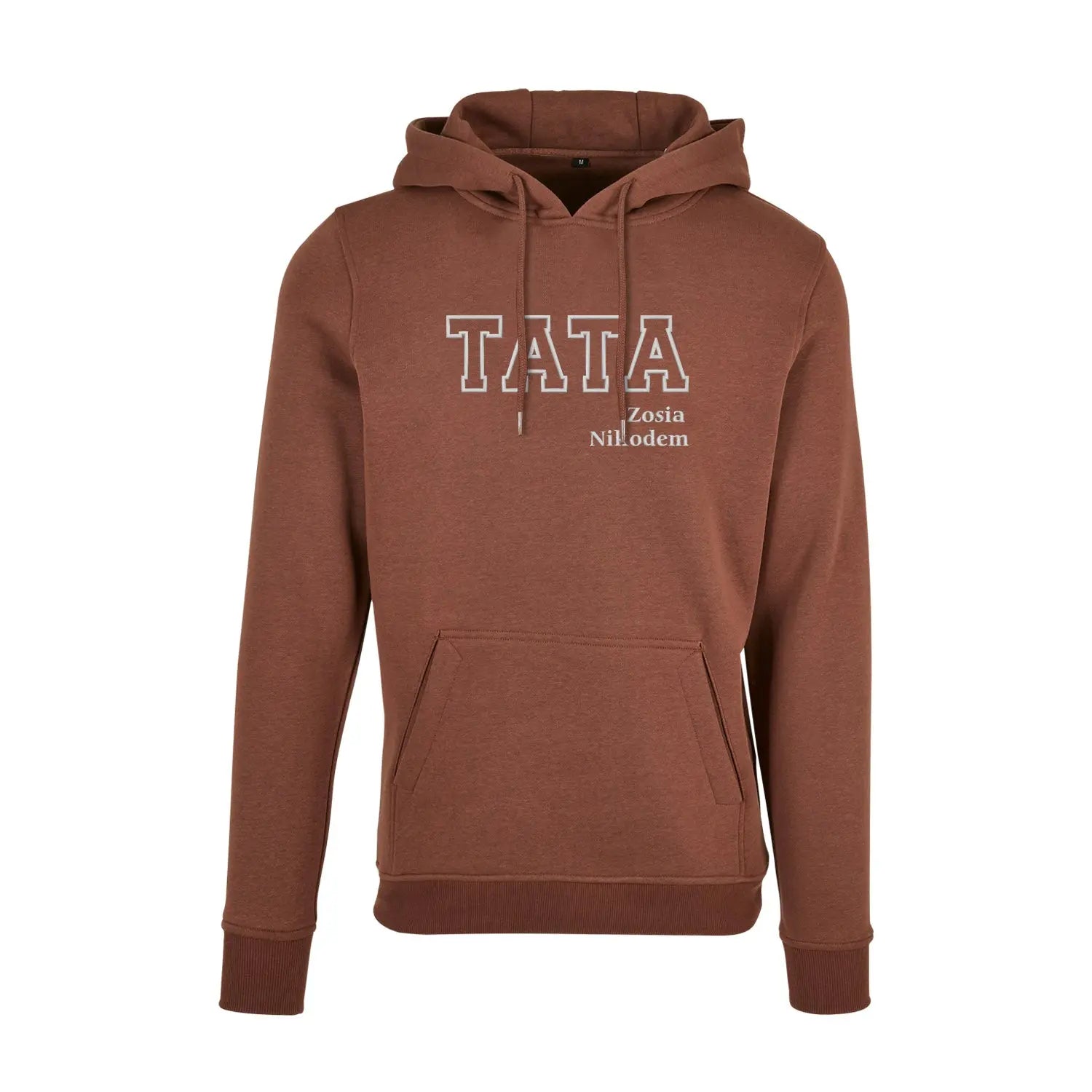 Bluza z kapturem "TATA" Kontur + imiona dzieci idealny prezent na dzień Taty Haft z radości