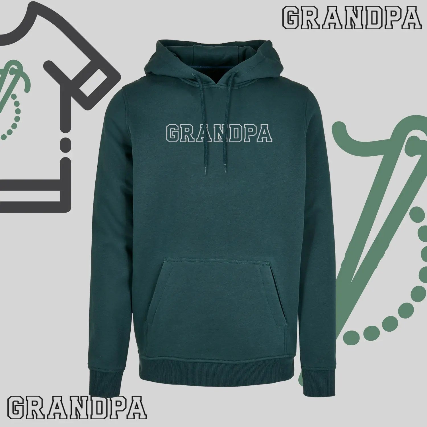 Bluza z kapturem "GRANDPA" KONTUR idealny prezent na dzień Dziadka Haft z radości