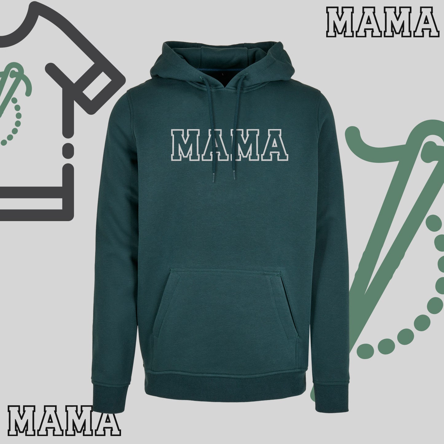 Bluza z kapturem "MAMA" KONTUR idealny prezent na dzień Babci