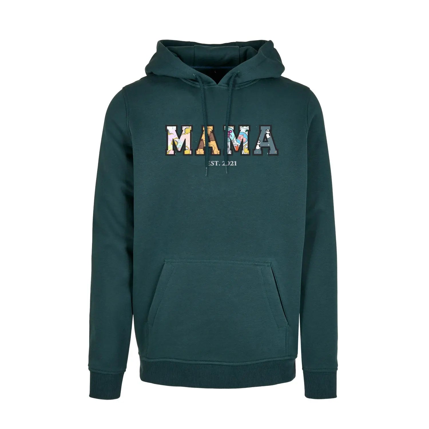 Bluza z kapturem "MAMA" Patchwork+Est idealny prezent na dzień Mamy Haft z radości