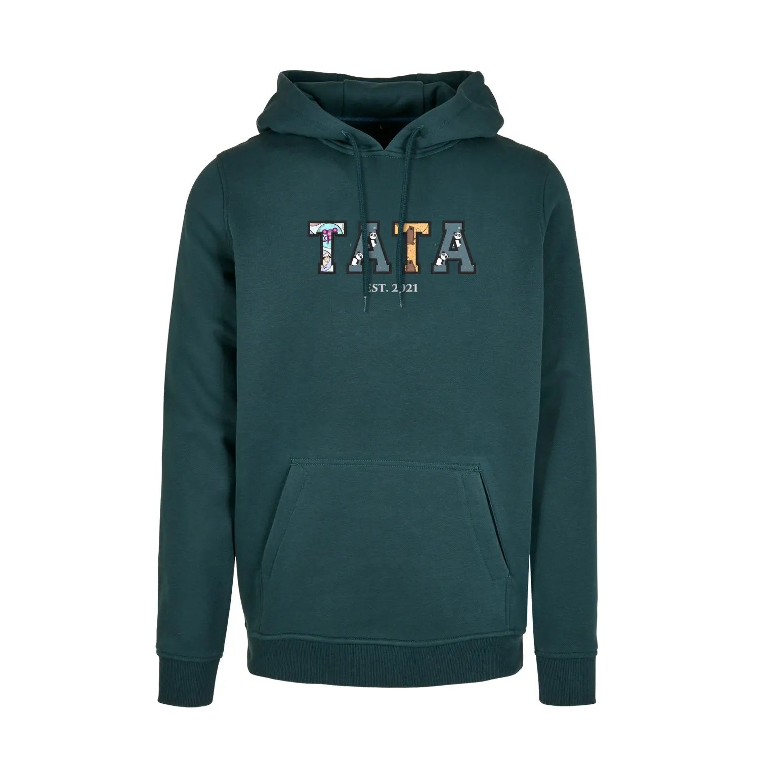 Bluza z kapturem "TATA" Patchwork +Est idealny prezent na dzień Taty Haft z radości