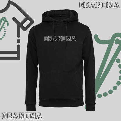 Bluza z kapturem "GRANDMA" kontur idealny prezent na dzień Babci