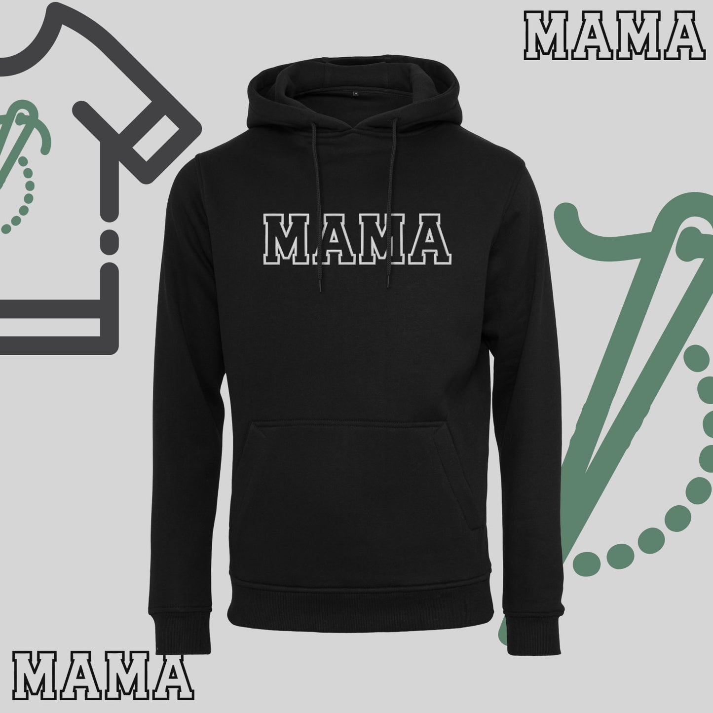 Bluza z kapturem "MAMA" KONTUR idealny prezent na dzień Babci