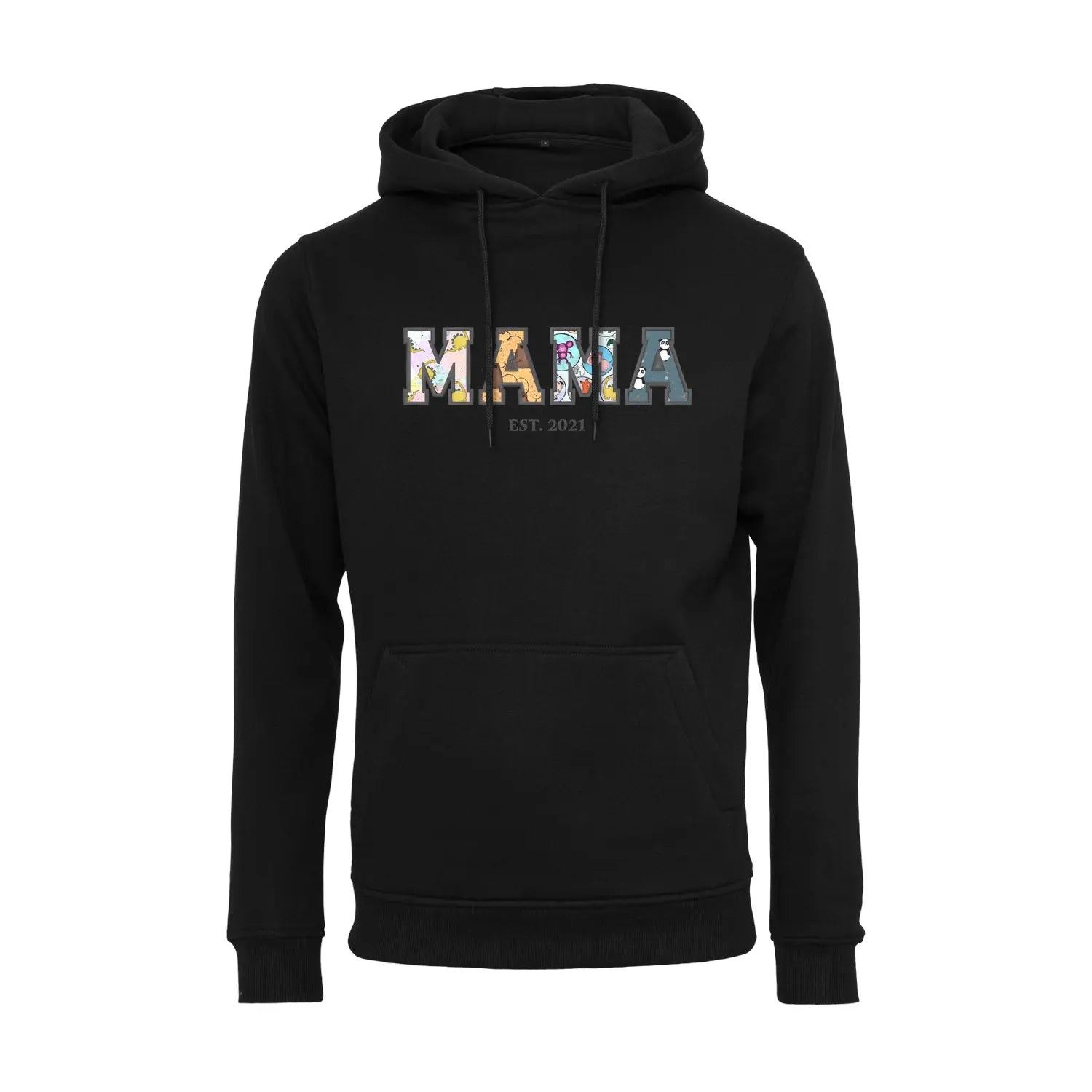 Bluza z kapturem "MAMA" Patchwork+Est idealny prezent na dzień Mamy Haft z radości