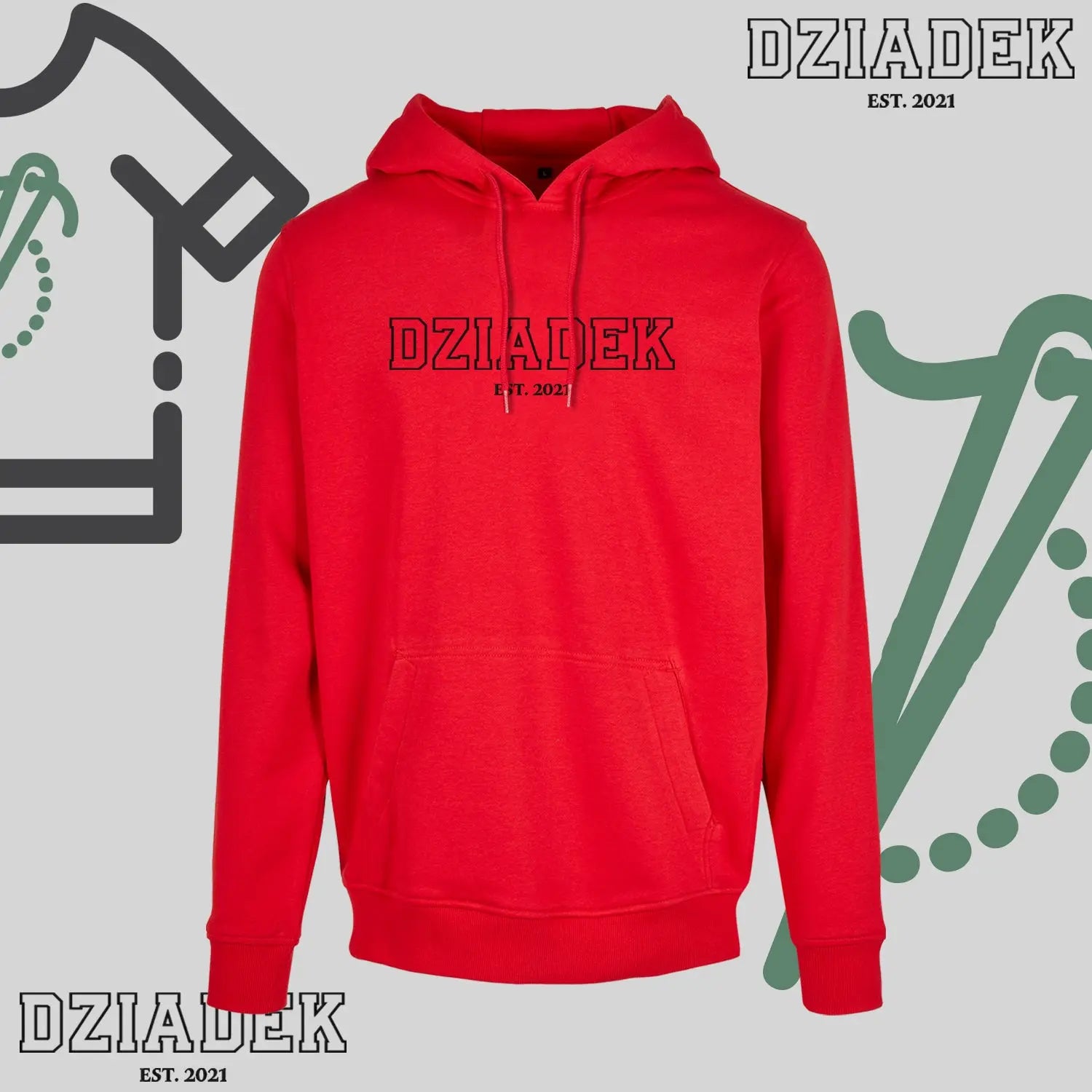 Bluza z kapturem "DZIADEK" kontur+EST idealny prezent na dzień Dziadka Haft z radości