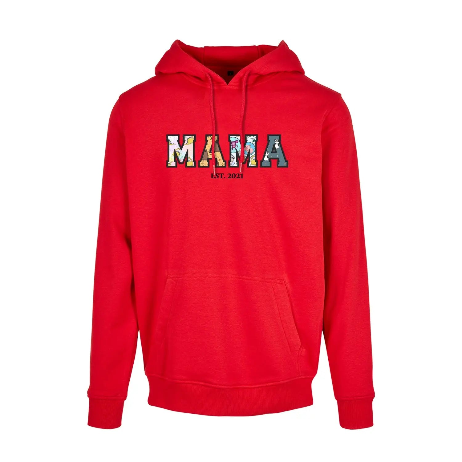 Bluza z kapturem "MAMA" Patchwork+Est idealny prezent na dzień Mamy Haft z radości