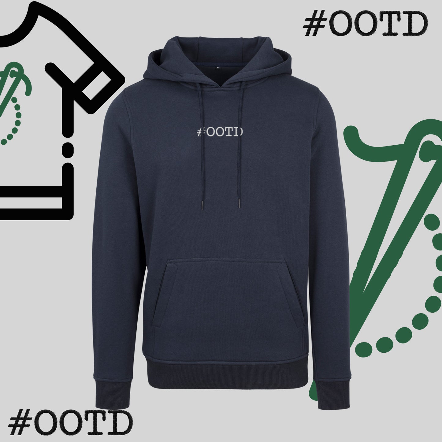 Bluza z kapturem "OOTD" – haft komputerowy, modna na co dzień