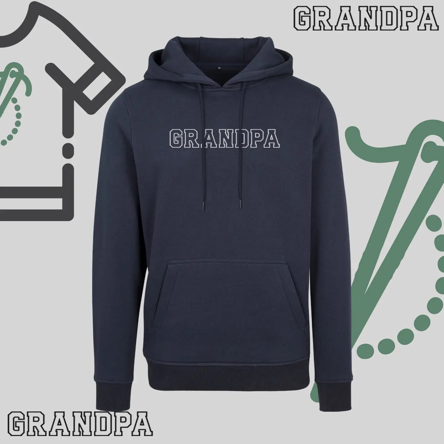 Bluza z kapturem "GRANDPA" KONTUR idealny prezent na dzień Dziadka Haft z radości