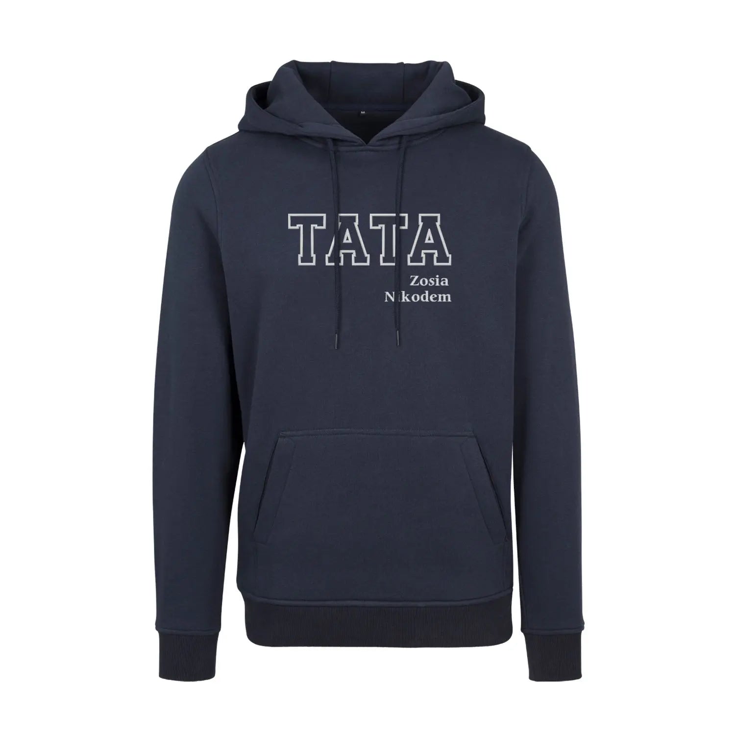 Bluza z kapturem "TATA" Kontur + imiona dzieci idealny prezent na dzień Taty Haft z radości