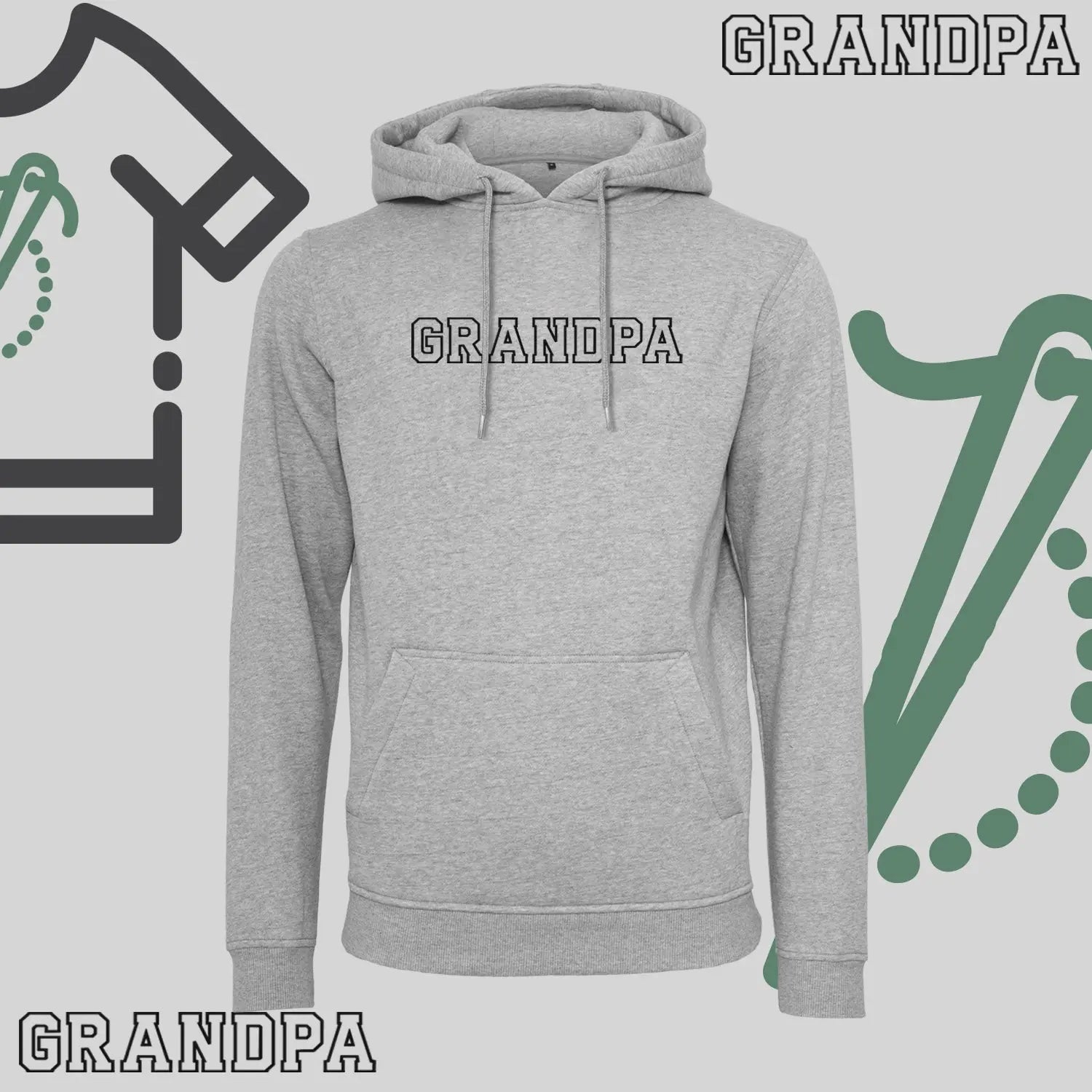Bluza z kapturem "GRANDPA" KONTUR idealny prezent na dzień Dziadka Haft z radości