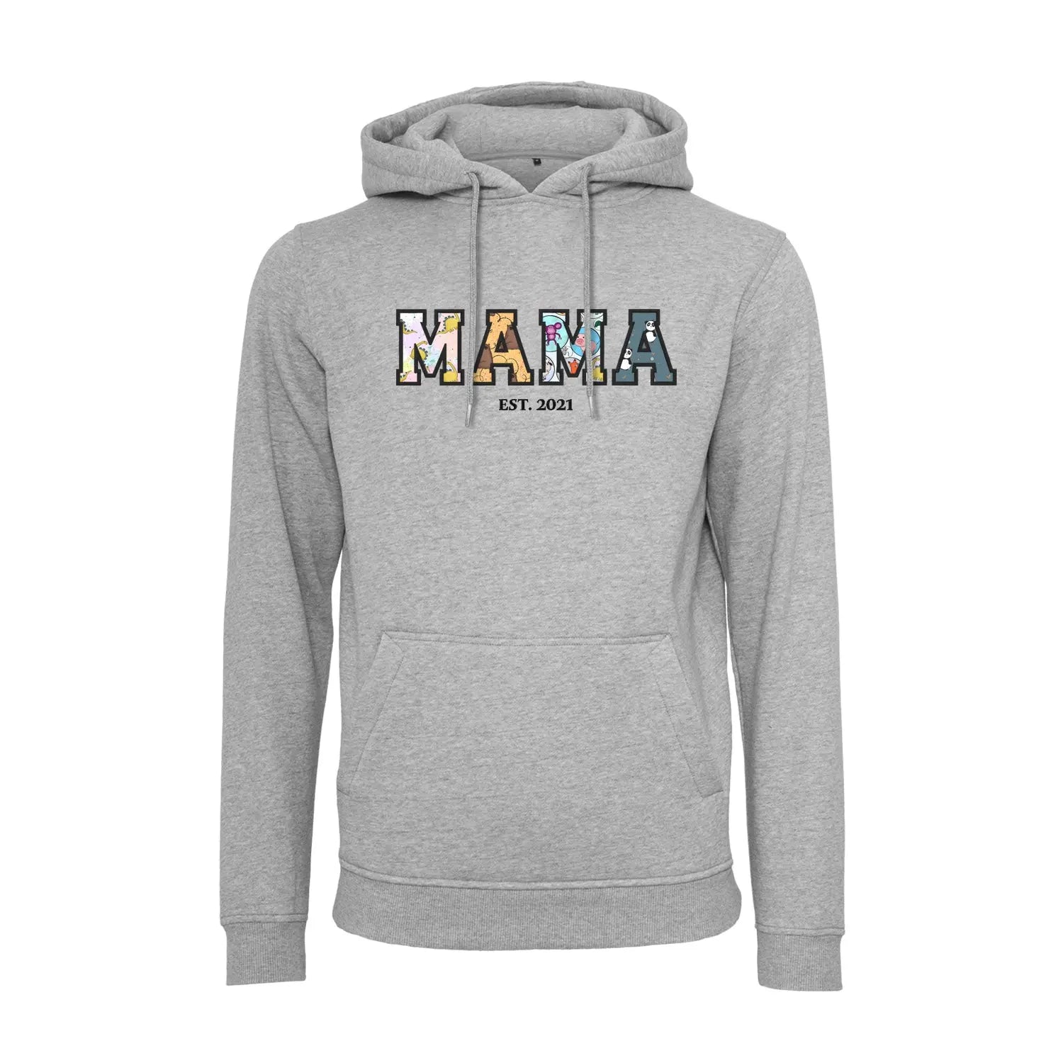 Bluza z kapturem "MAMA" Patchwork+Est idealny prezent na dzień Mamy Haft z radości