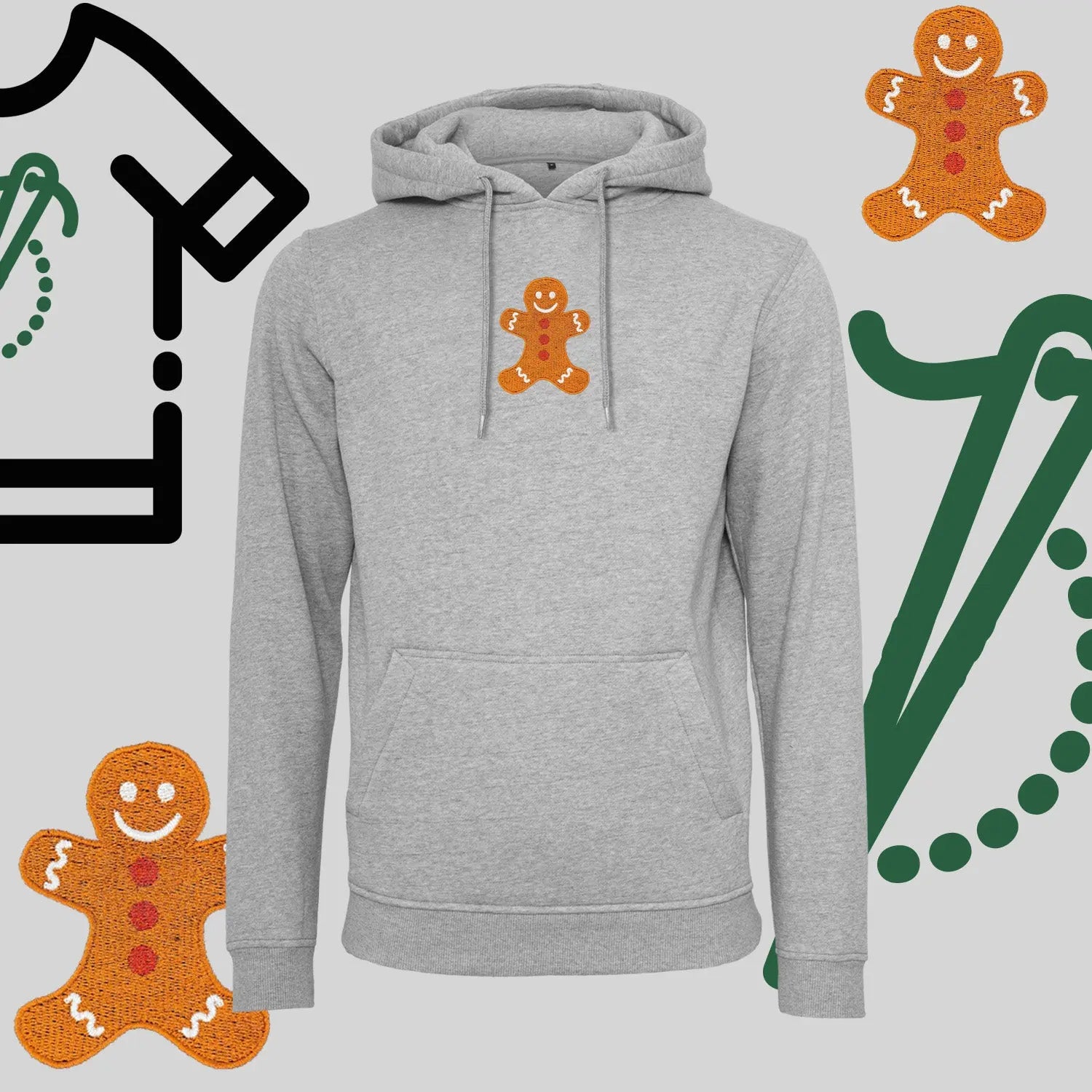 Bluza z kapturem "Ciastek" – haft komputerowy, styl z przesłaniem Haft z radości