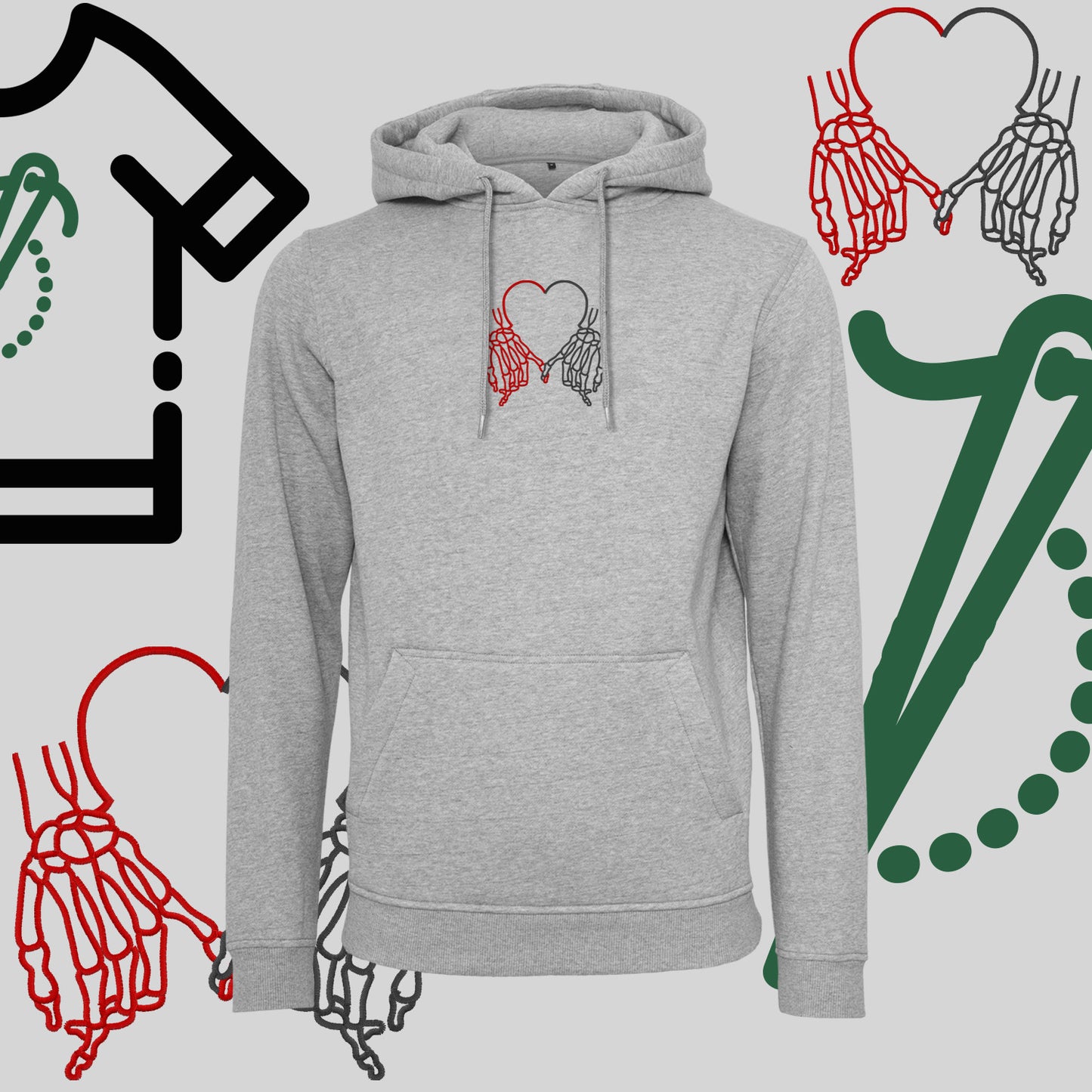 Bluza z kapturem "#SMILE" – haft komputerowy, pozytywny styl na co dzień