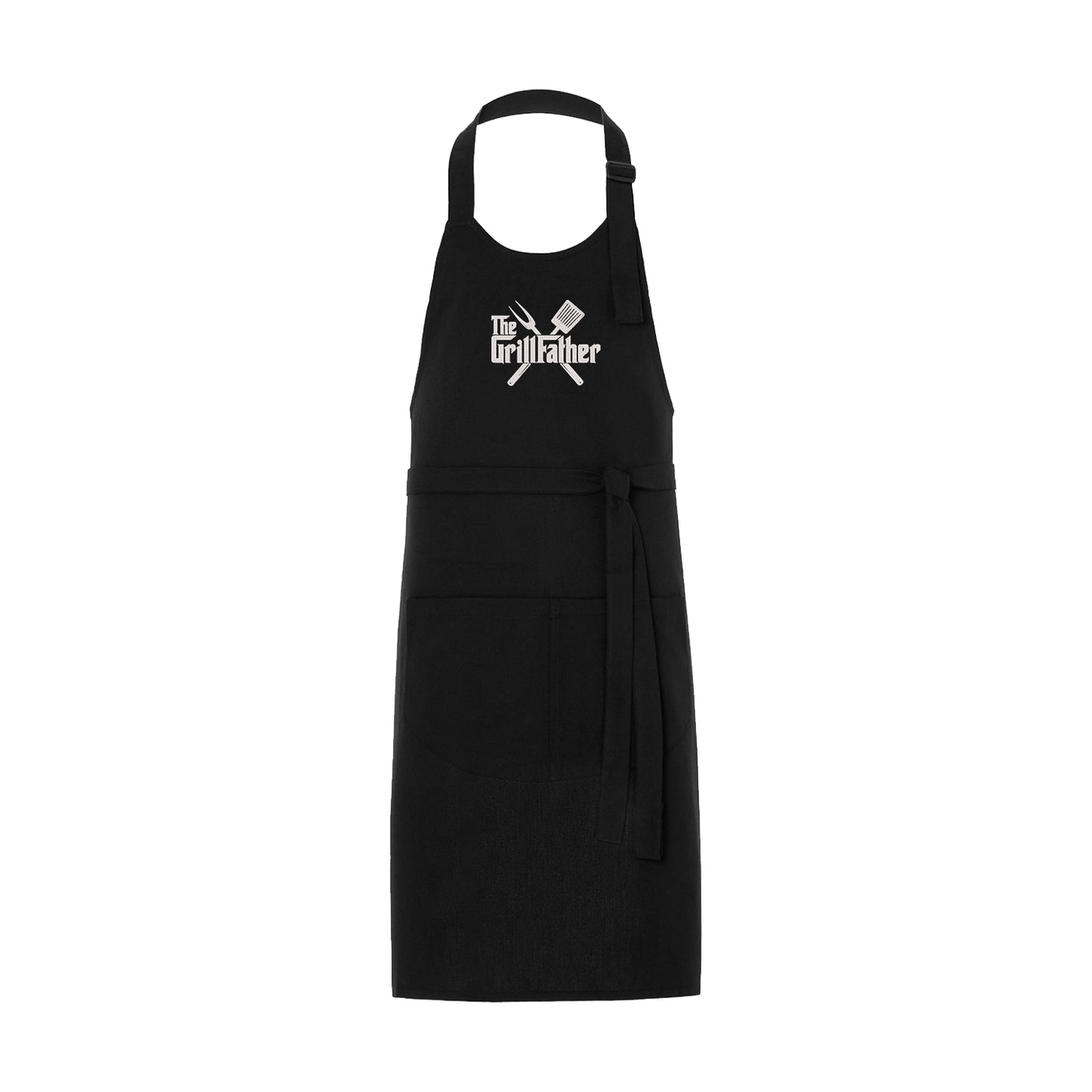 Fartuch kuchenny "The Grill Father" z haftem – prezent dla taty fana grilla