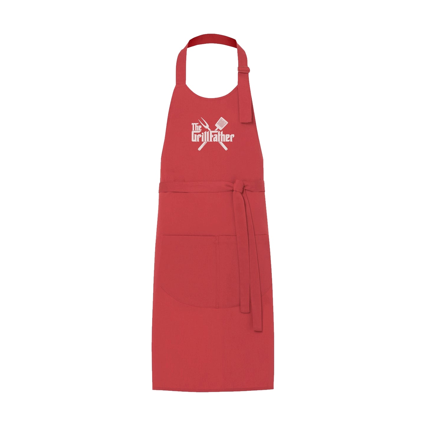 Fartuch kuchenny "The Grill Father" z haftem – prezent dla taty fana grilla
