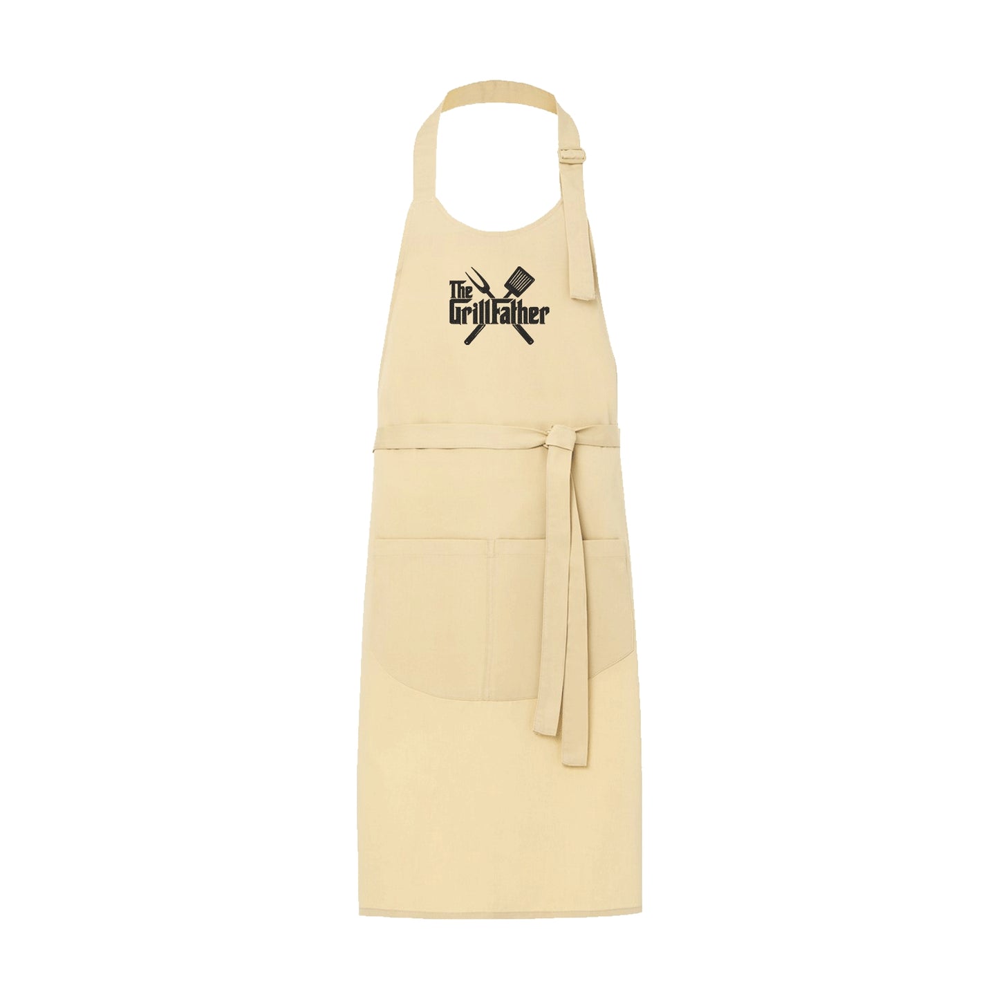 Fartuch kuchenny "The Grill Father" z haftem – prezent dla taty fana grilla