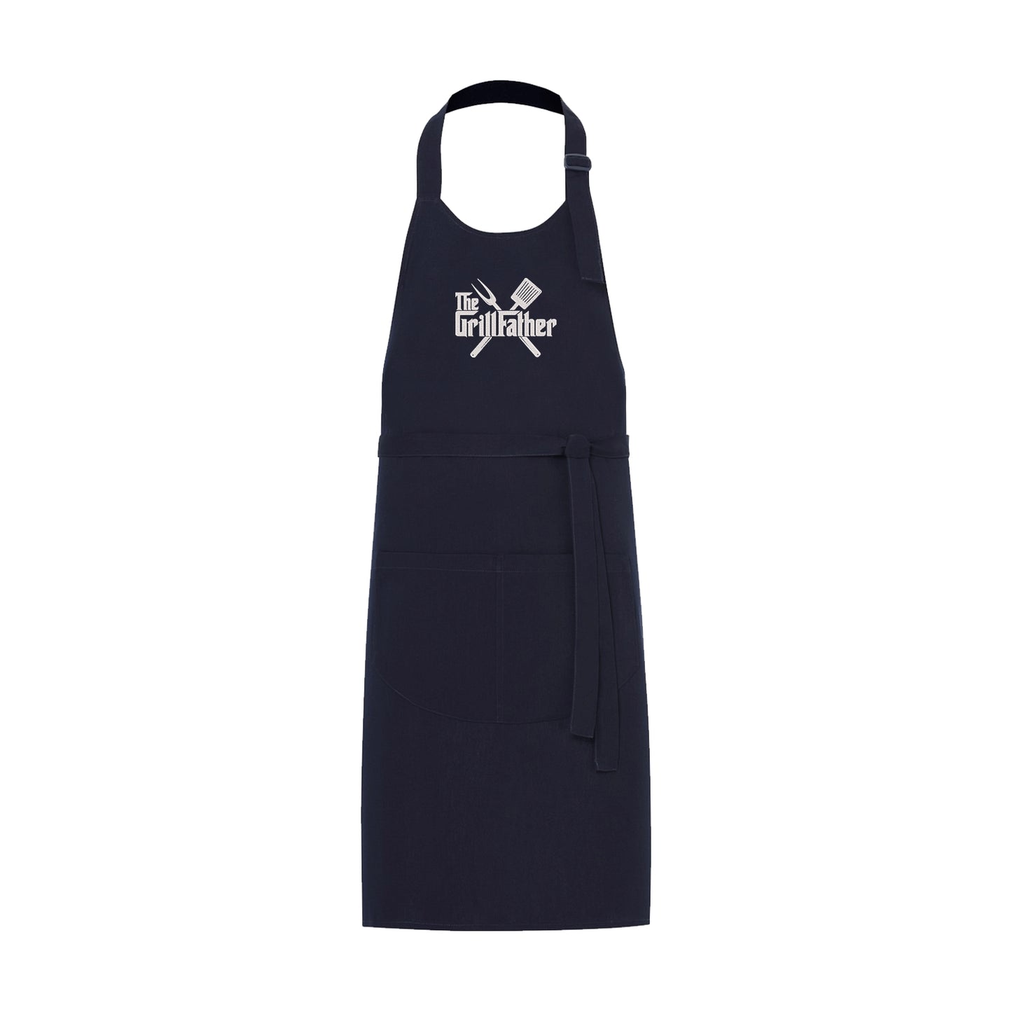 Fartuch kuchenny "The Grill Father" z haftem – prezent dla taty fana grilla