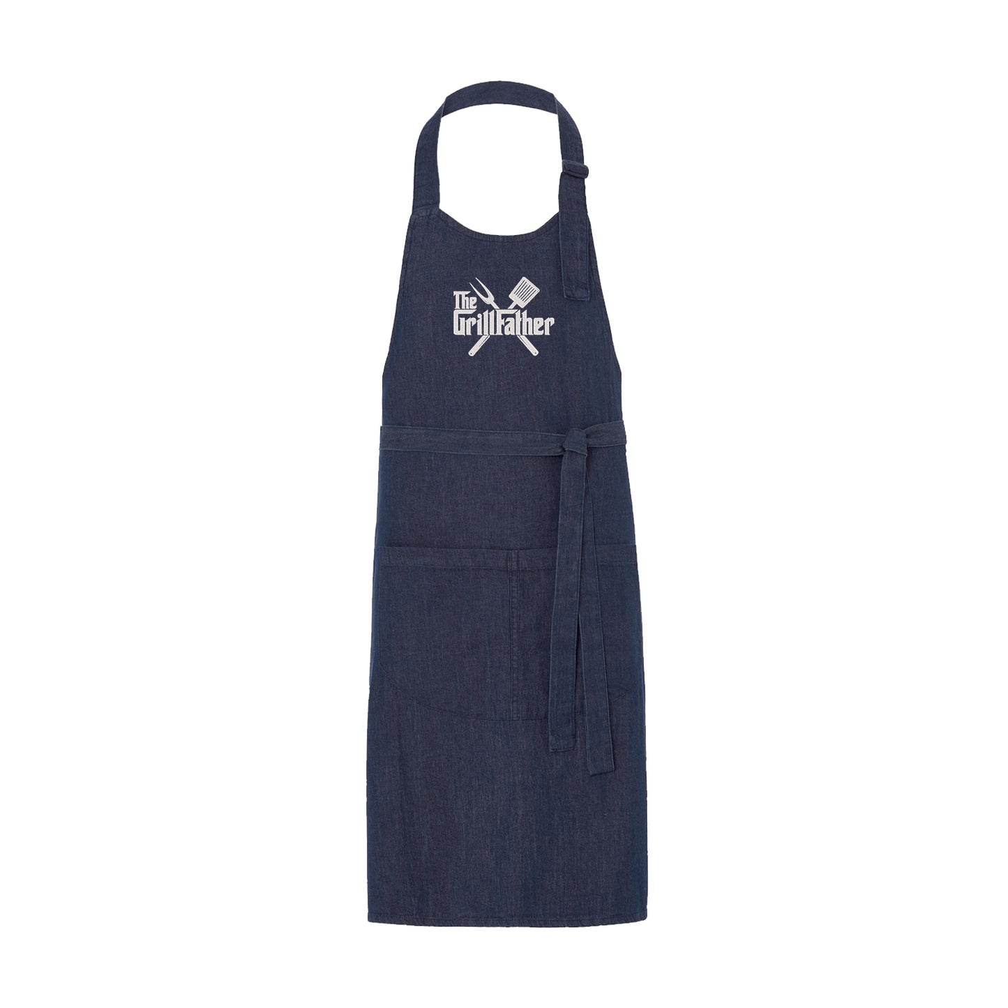Fartuch kuchenny "The Grill Father" z haftem – prezent dla taty fana grilla