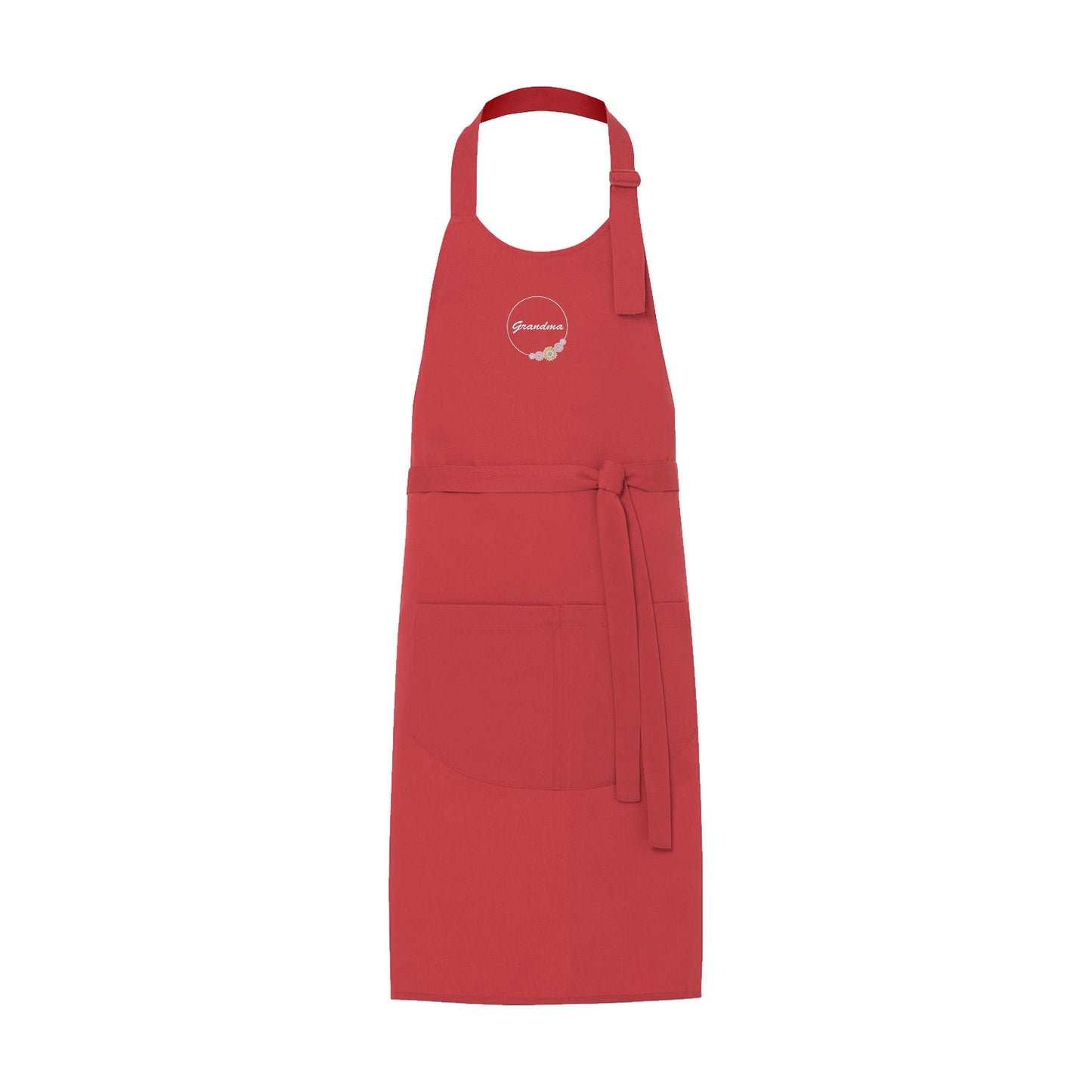 Fartuch Grandma Flower – minimalistyczny kwiatowy akcent Haft z radości