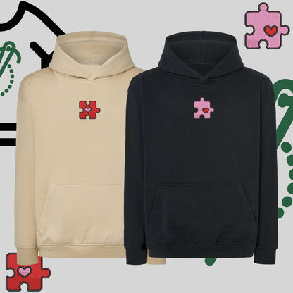 Zestaw 2 bluz oversize z haftem „Heart Puzzle”  maczi & maczi