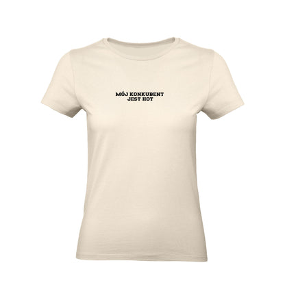 Koszulka z haftem "MÓJ KONKUBENT JEST HOT" – unisex, damska, oversize Haft z radości - nadruki i haft na odzieży Warszawa