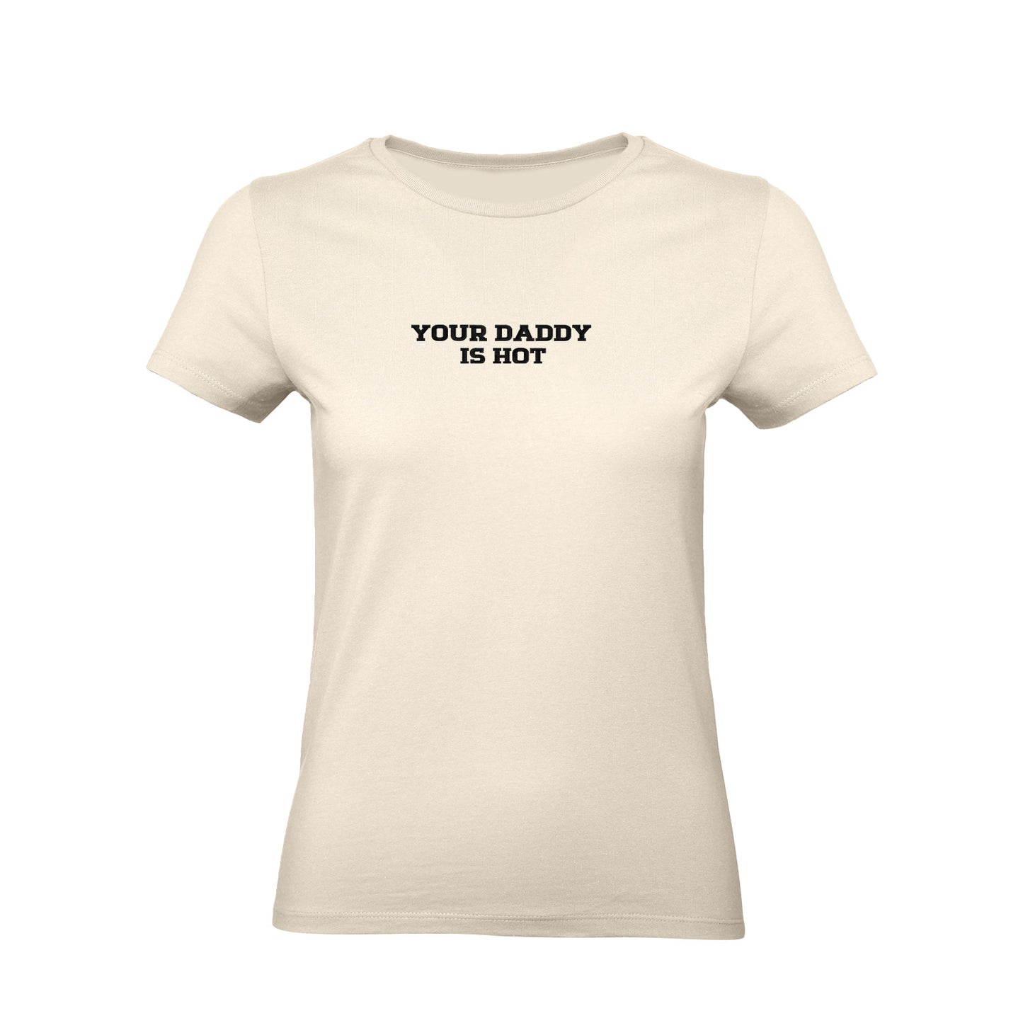 Koszulka z haftem "YOUR DADDY IS HOT" – unisex, damska, oversize Haft z radości - nadruki i haft na odzieży Warszawa