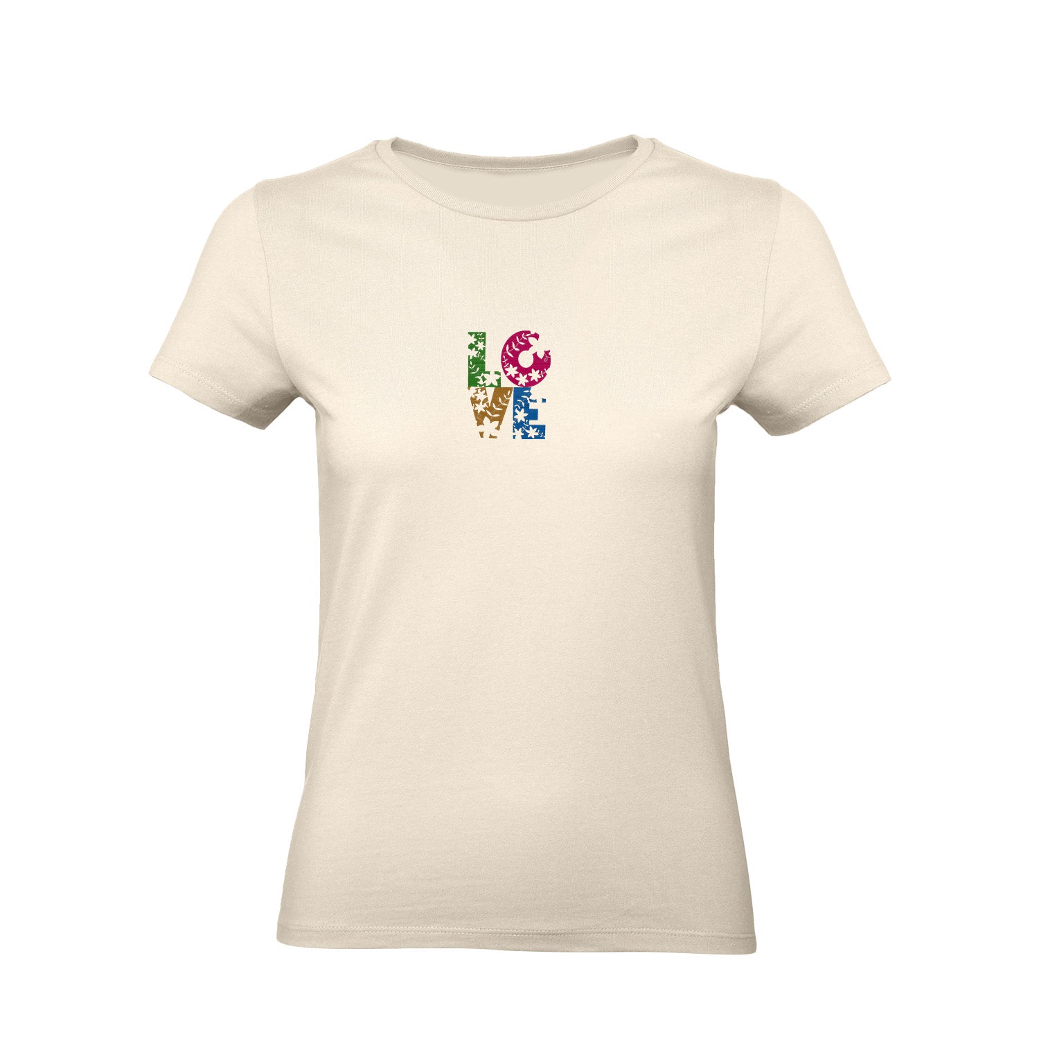 Koszulka z Haftem „Kwiatowe Love” – romantyczny akcent Haft z radości - nadruki i haft na odzieży Warszawa