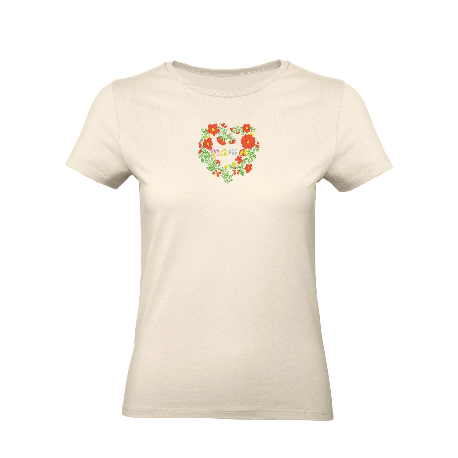 Koszulka Floral Mom Embroidery – Haft komputerowy | Damska, Unisex, Oversize Haft z radości - nadruki i haft na odzieży Warszawa