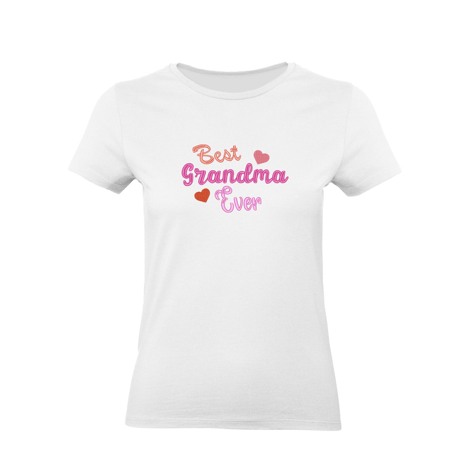 Koszulka z haftem Best Grandma Ever – prezent dla Babci Haft z radości - nadruki i haft na odzieży Warszawa